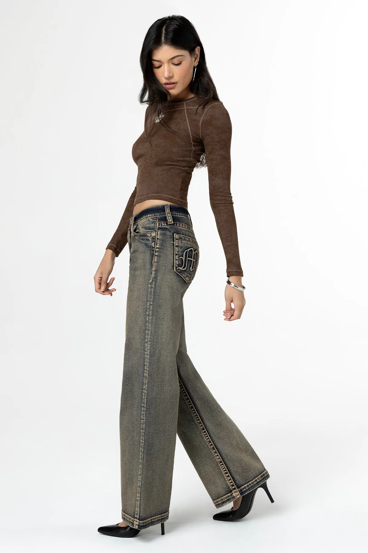 Going Rouge Wide Leg Jeans sold by Miss Me