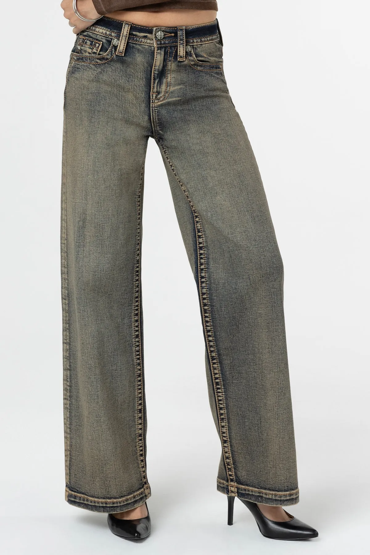 Going Rouge Wide Leg Jeans sold by Miss Me product image thumbnail 3