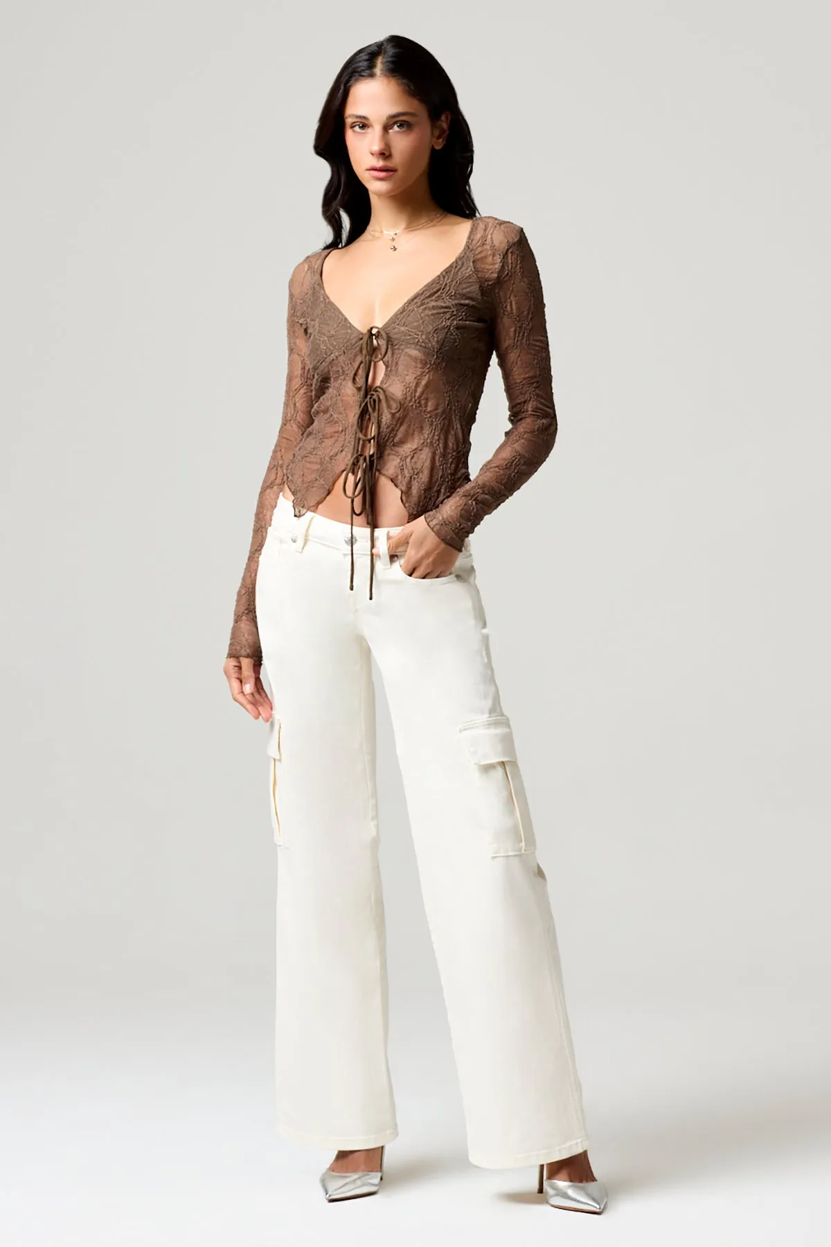 Evelyn Low Rise Cargo Jeans sold by Miss Me product image thumbnail 2