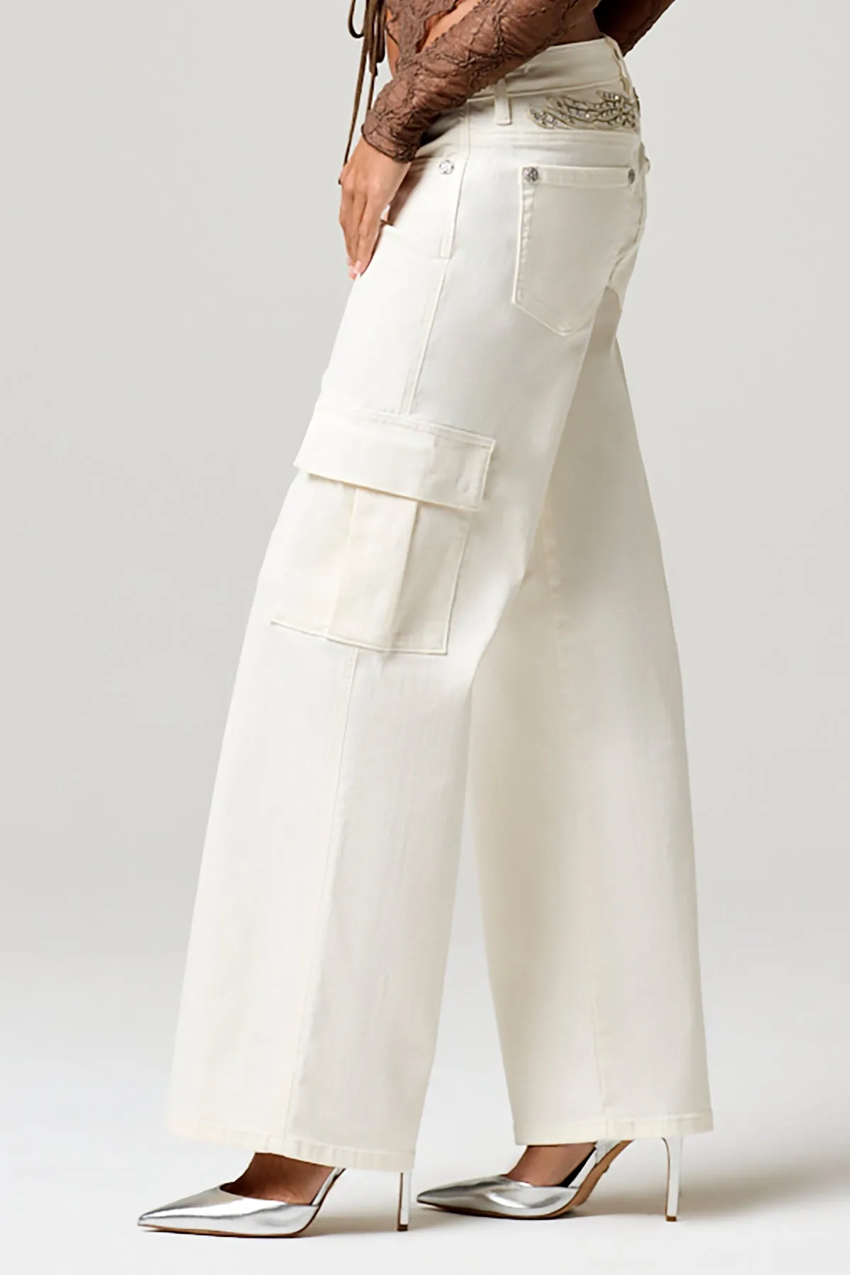 Evelyn Low Rise Cargo Jeans sold by Miss Me product image thumbnail 4