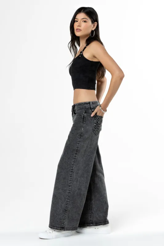 Miss Fleur Wide Leg Jeans sold by Miss Me
