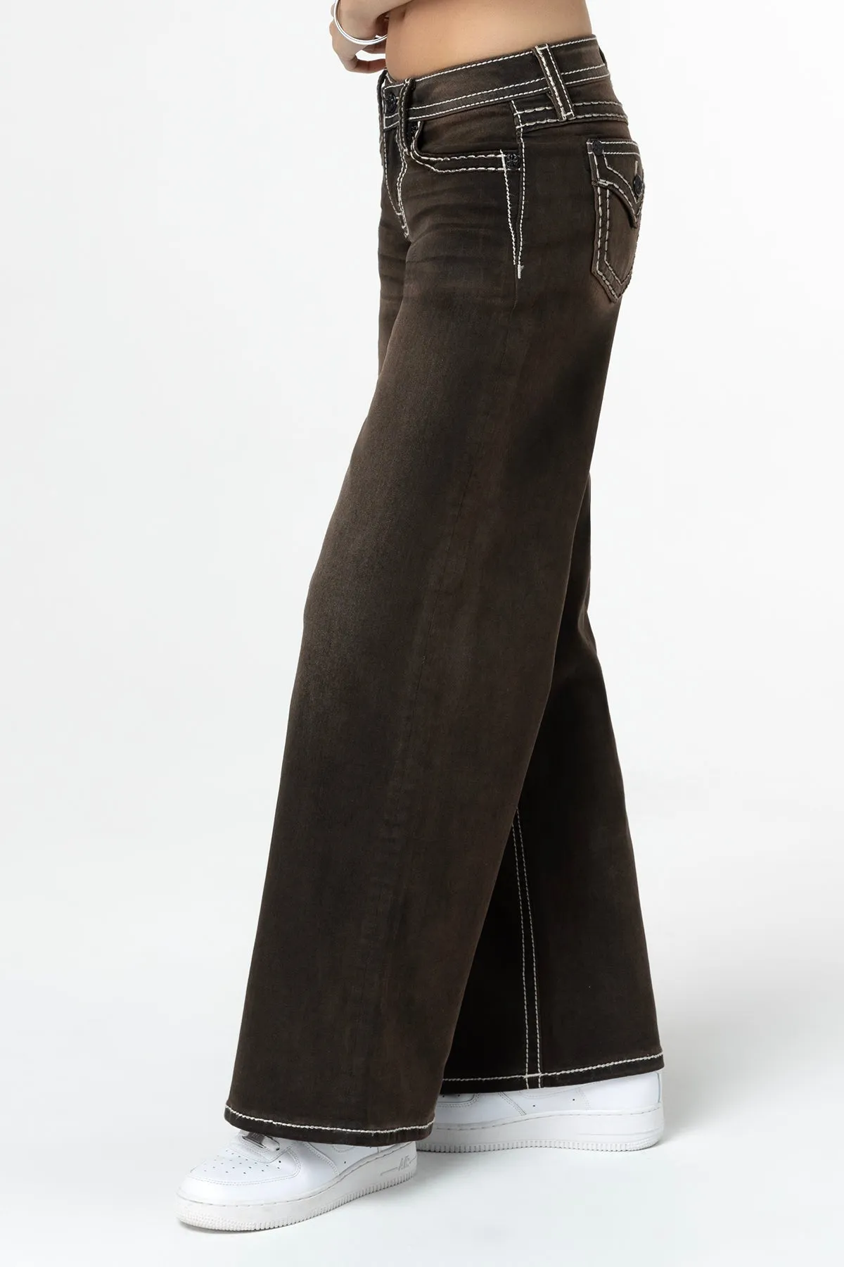 Sevryn Stitched Wide Leg Jeans sold by Miss Me product image thumbnail 4