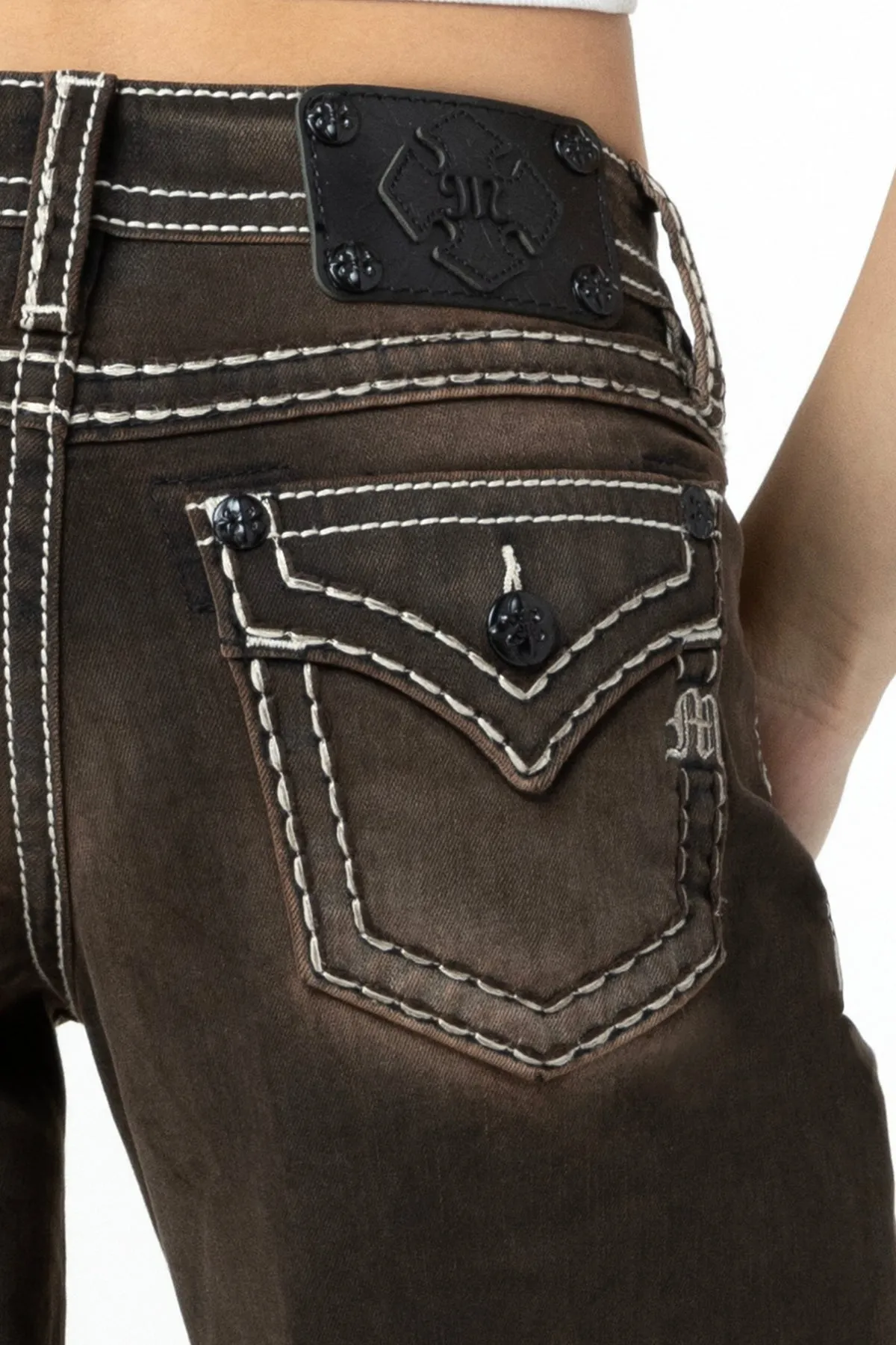 Sevryn Stitched Wide Leg Jeans sold by Miss Me product image thumbnail 2