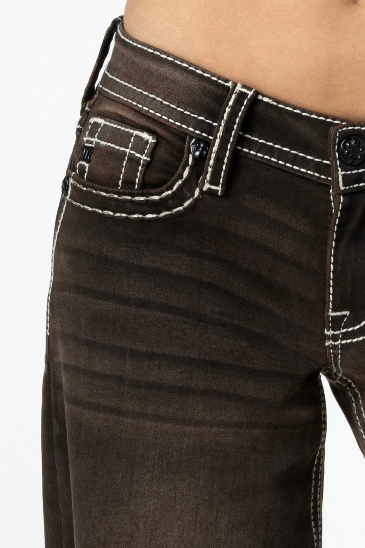 Sevryn Stitched Wide Leg Jeans sold by Miss Me product image thumbnail 5