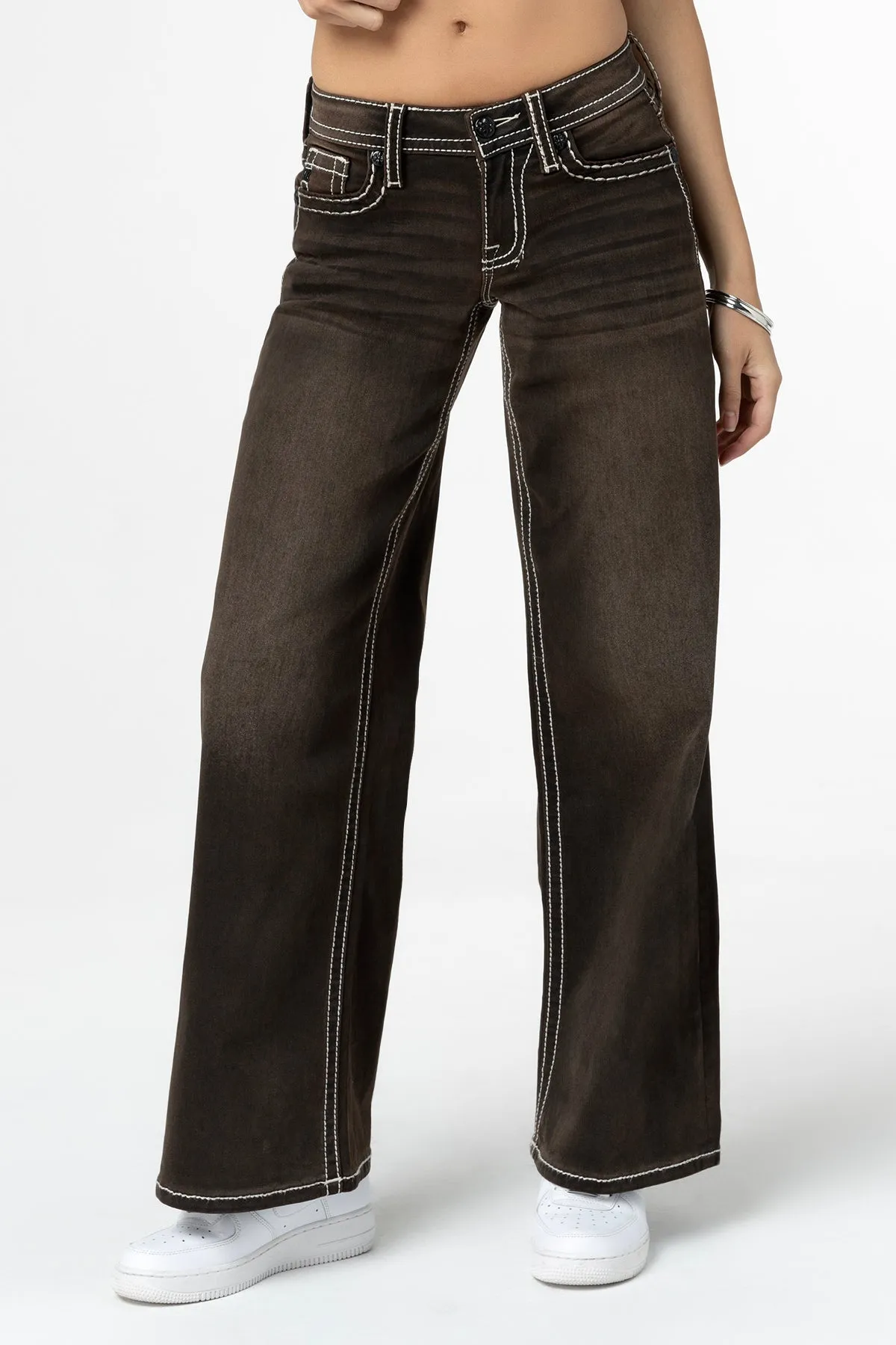 Sevryn Stitched Wide Leg Jeans sold by Miss Me product image thumbnail 3