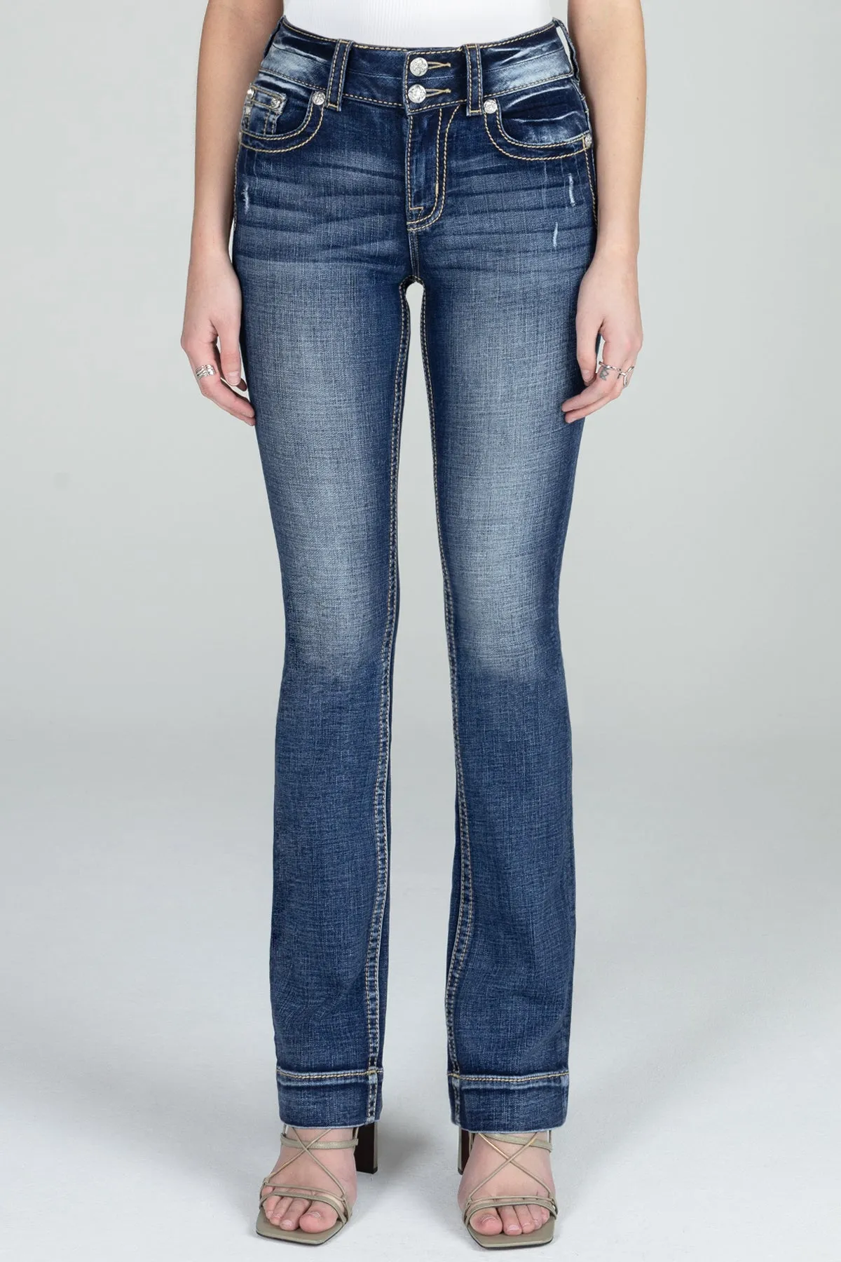 Classic Double Button Bootcut Denim sold by Miss Me product image thumbnail 2