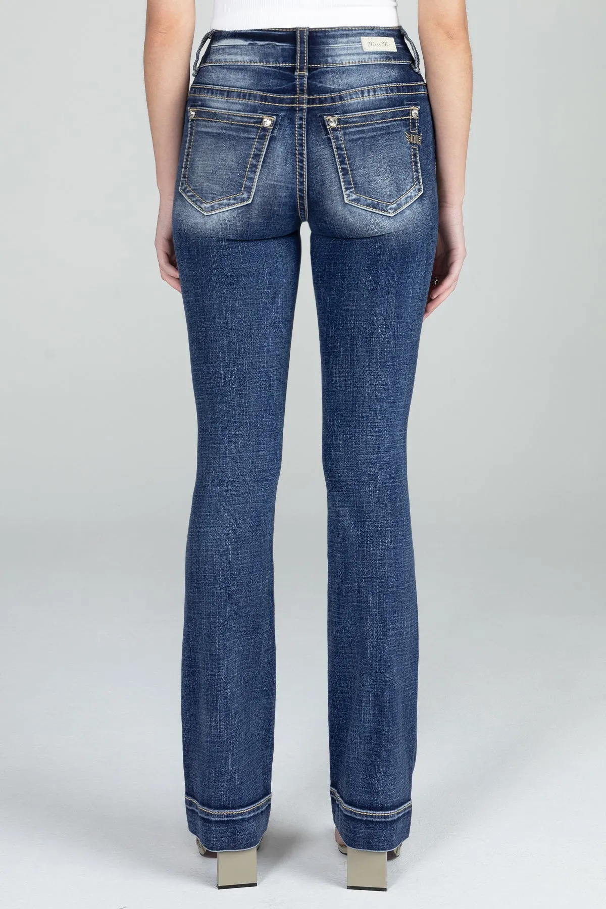 Classic Double Button Bootcut Denim sold by Miss Me