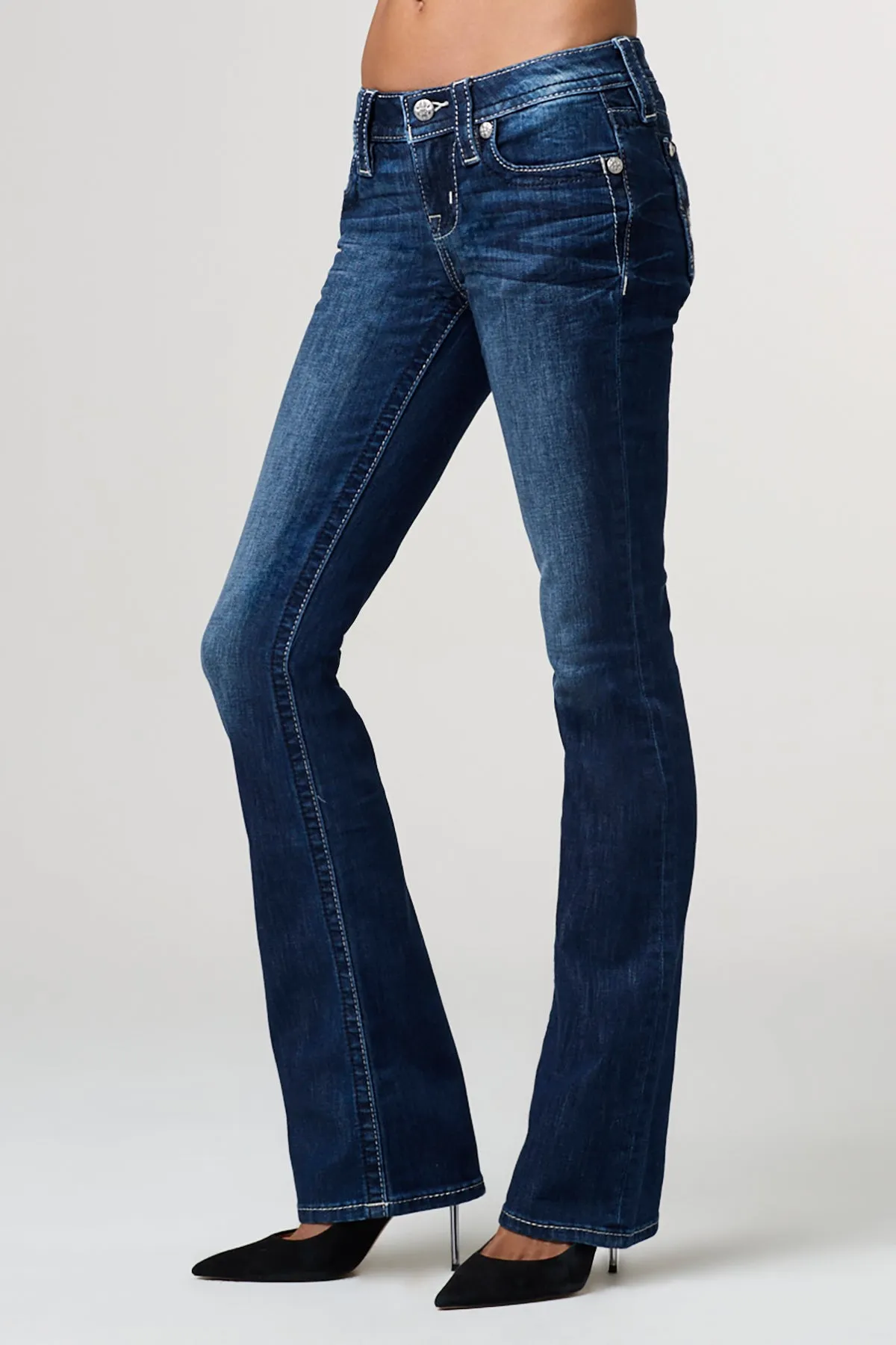 Can't Be Tamed Low Rise Bootcut Jeans sold by Miss Me product image thumbnail 4