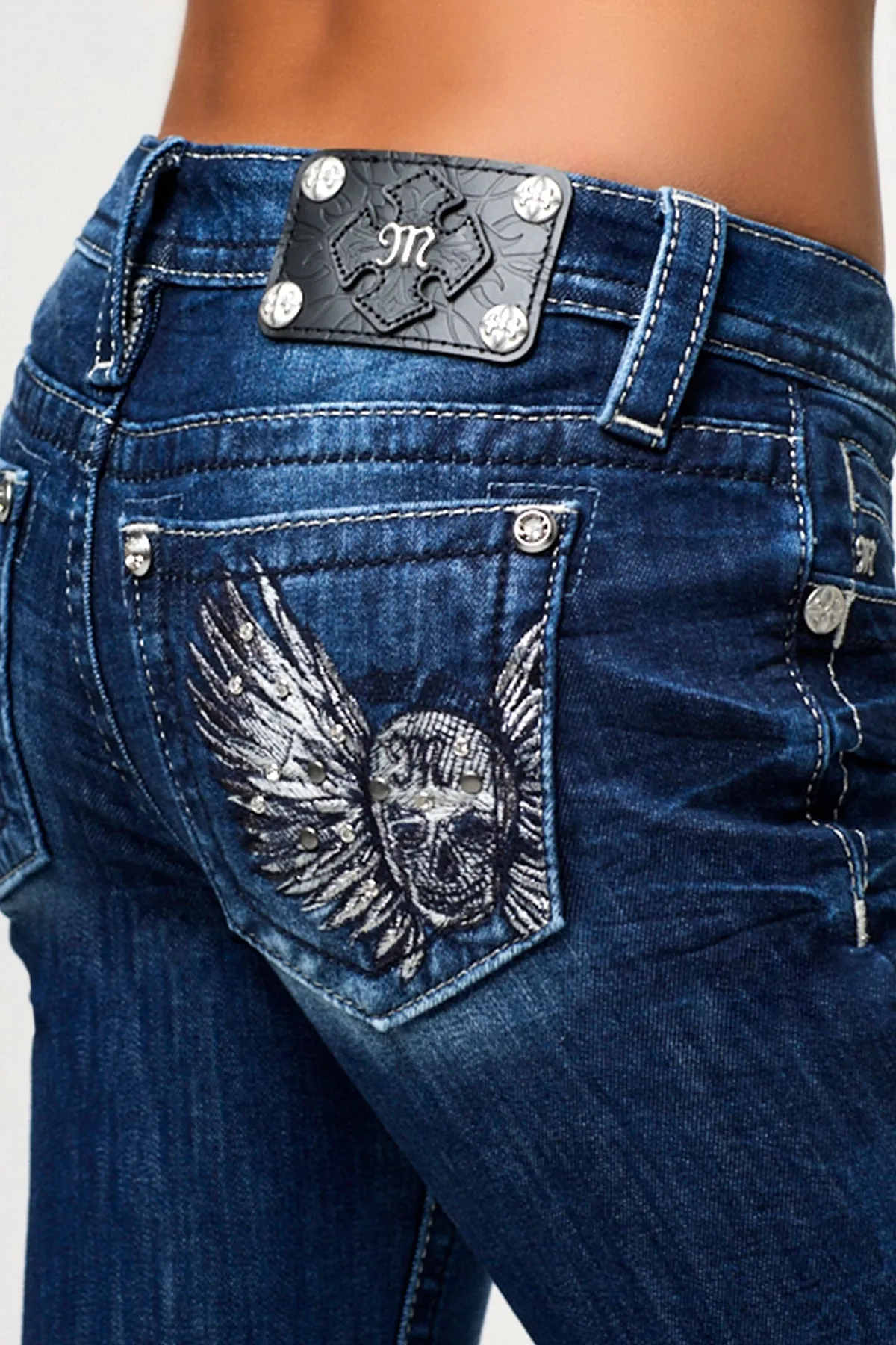 Can't Be Tamed Low Rise Bootcut Jeans sold by Miss Me product image thumbnail 2