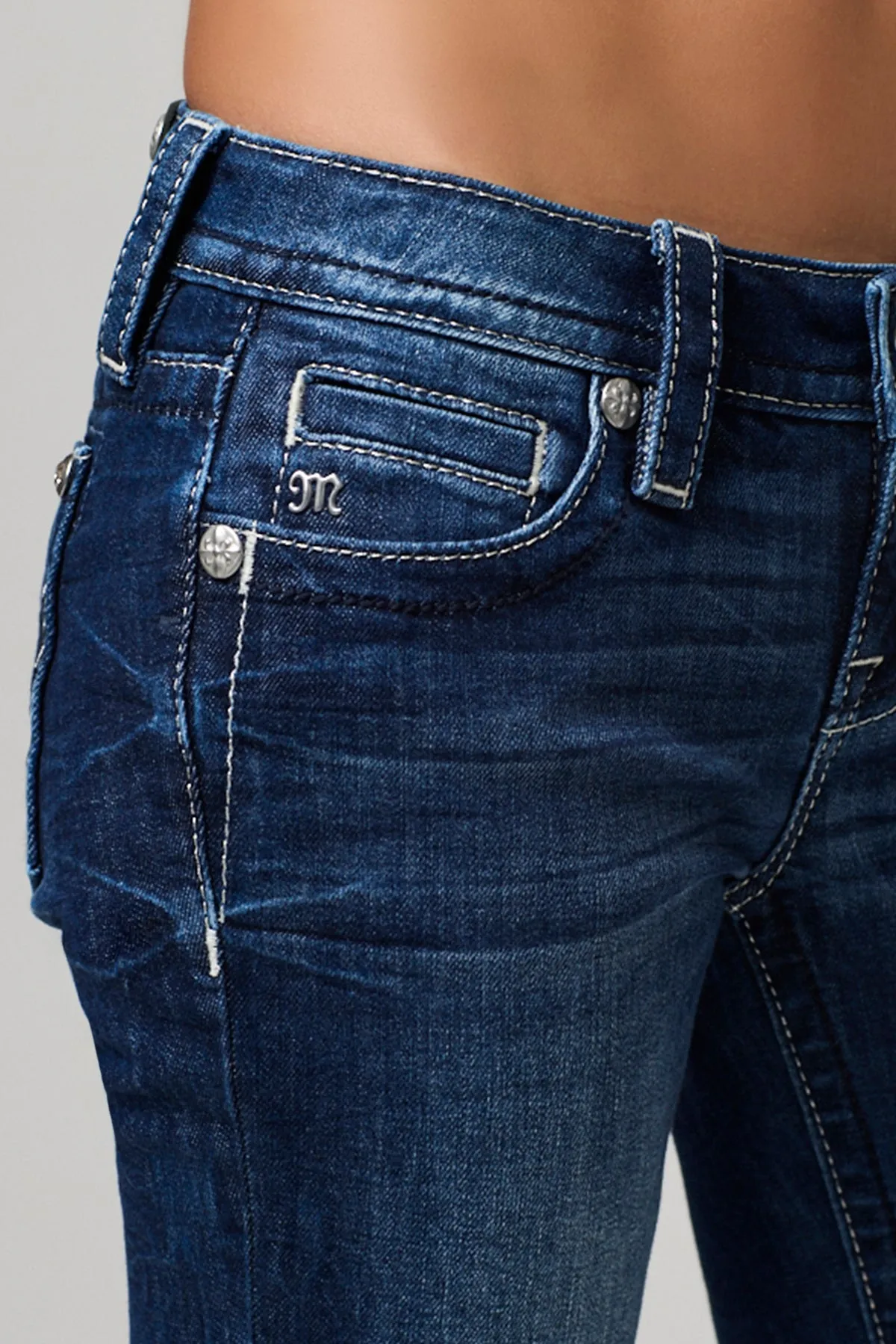 Can't Be Tamed Low Rise Bootcut Jeans sold by Miss Me product image thumbnail 5