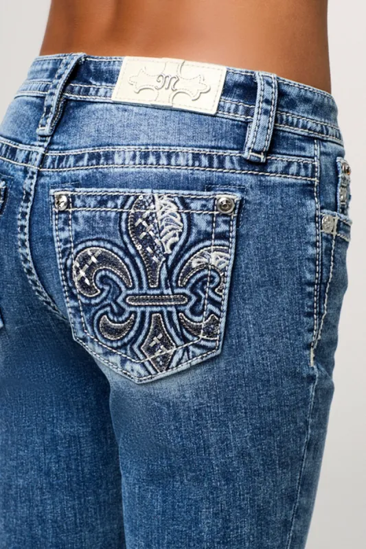 Fleur De Silver Straight Jeans sold by Miss Me