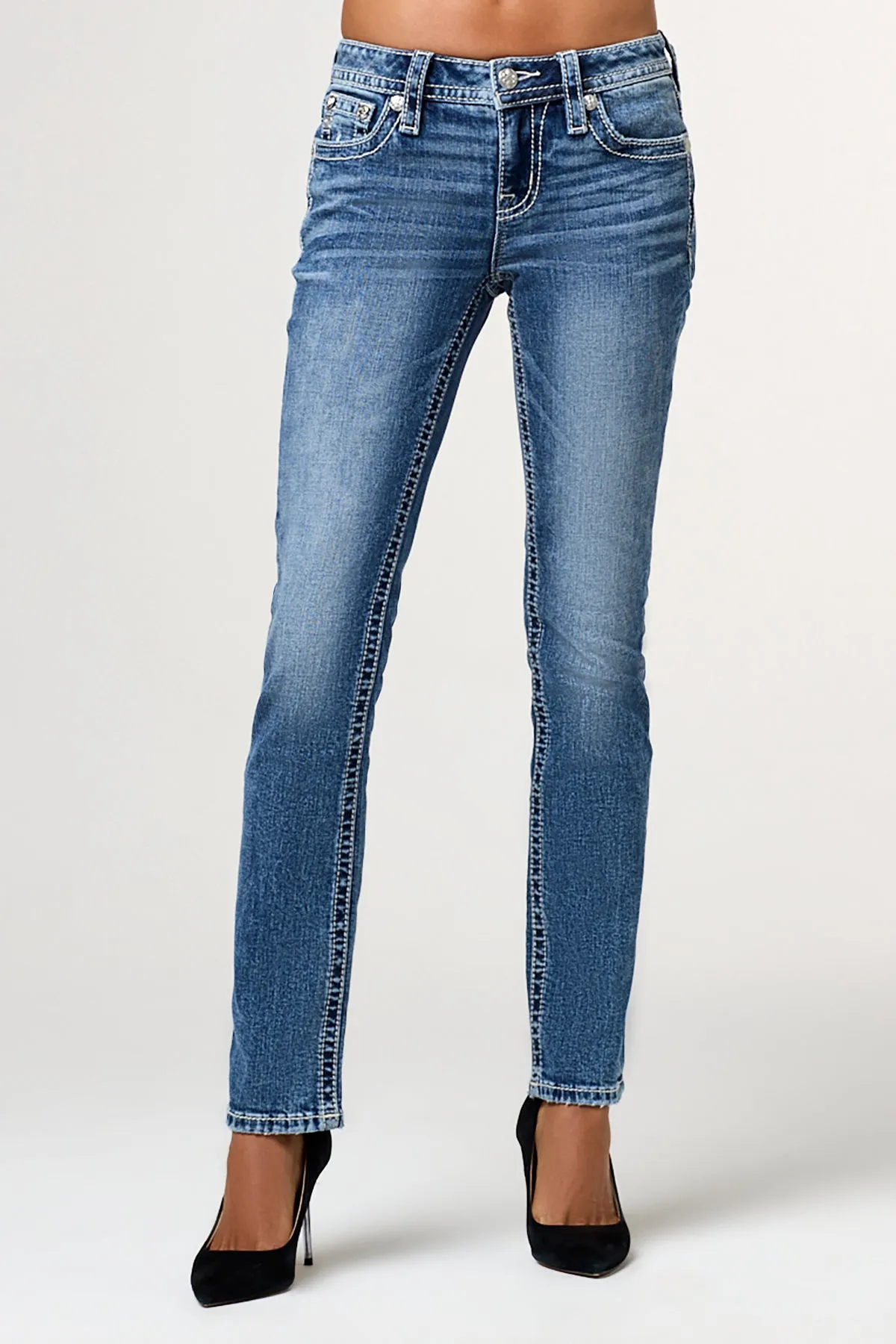 Fleur De Silver Straight Jeans sold by Miss Me product image thumbnail 2