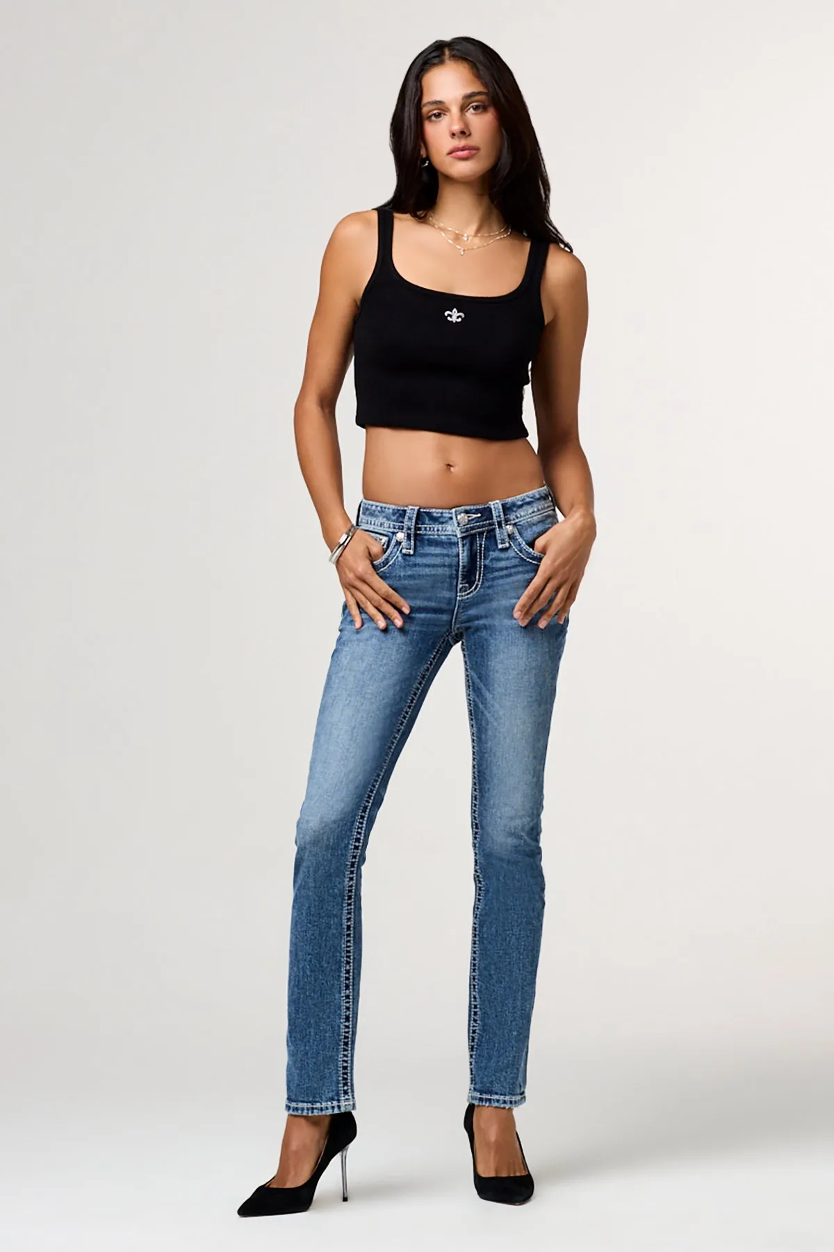 Fleur De Silver Straight Jeans sold by Miss Me product image thumbnail 5