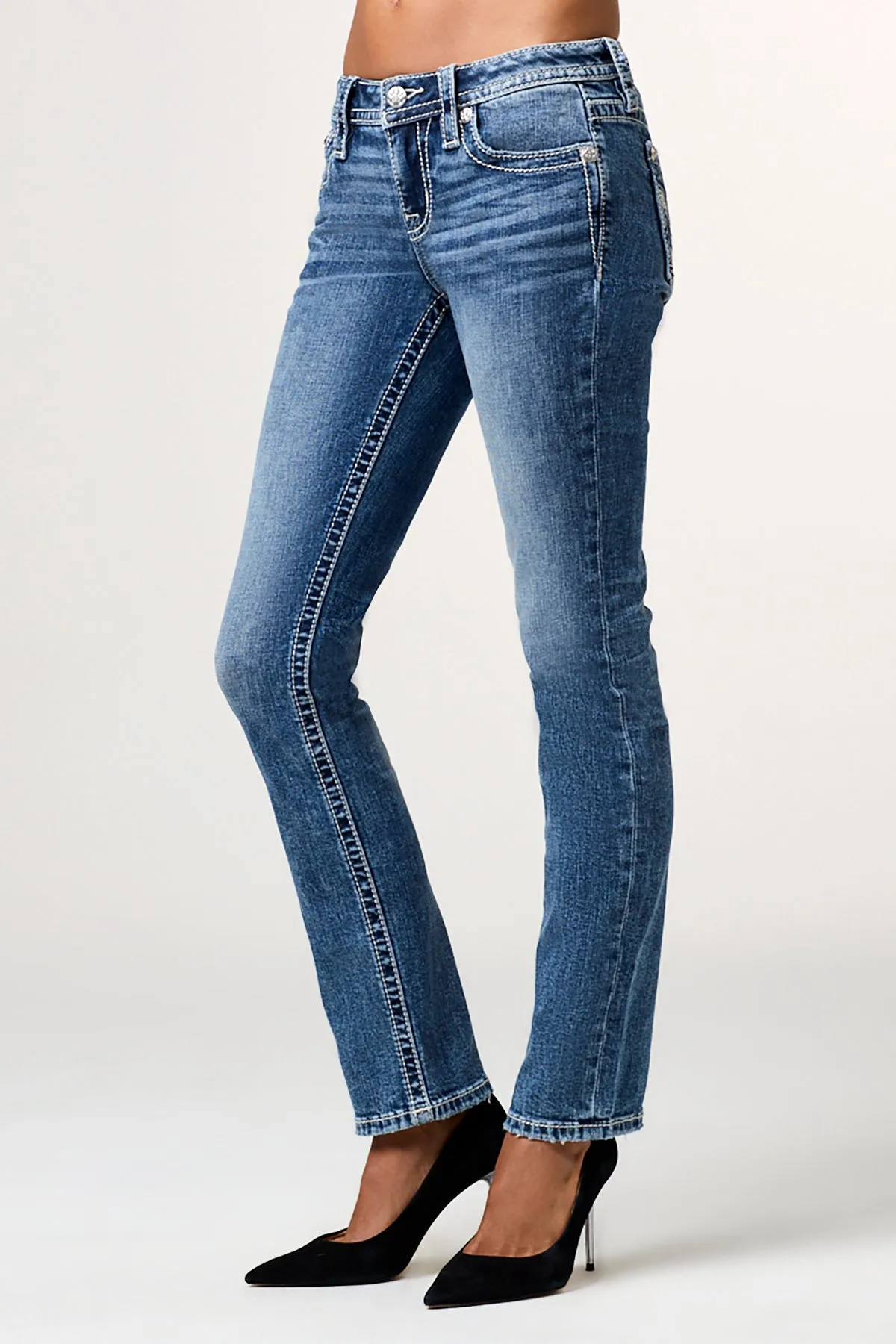 Fleur De Silver Straight Jeans sold by Miss Me product image thumbnail 3