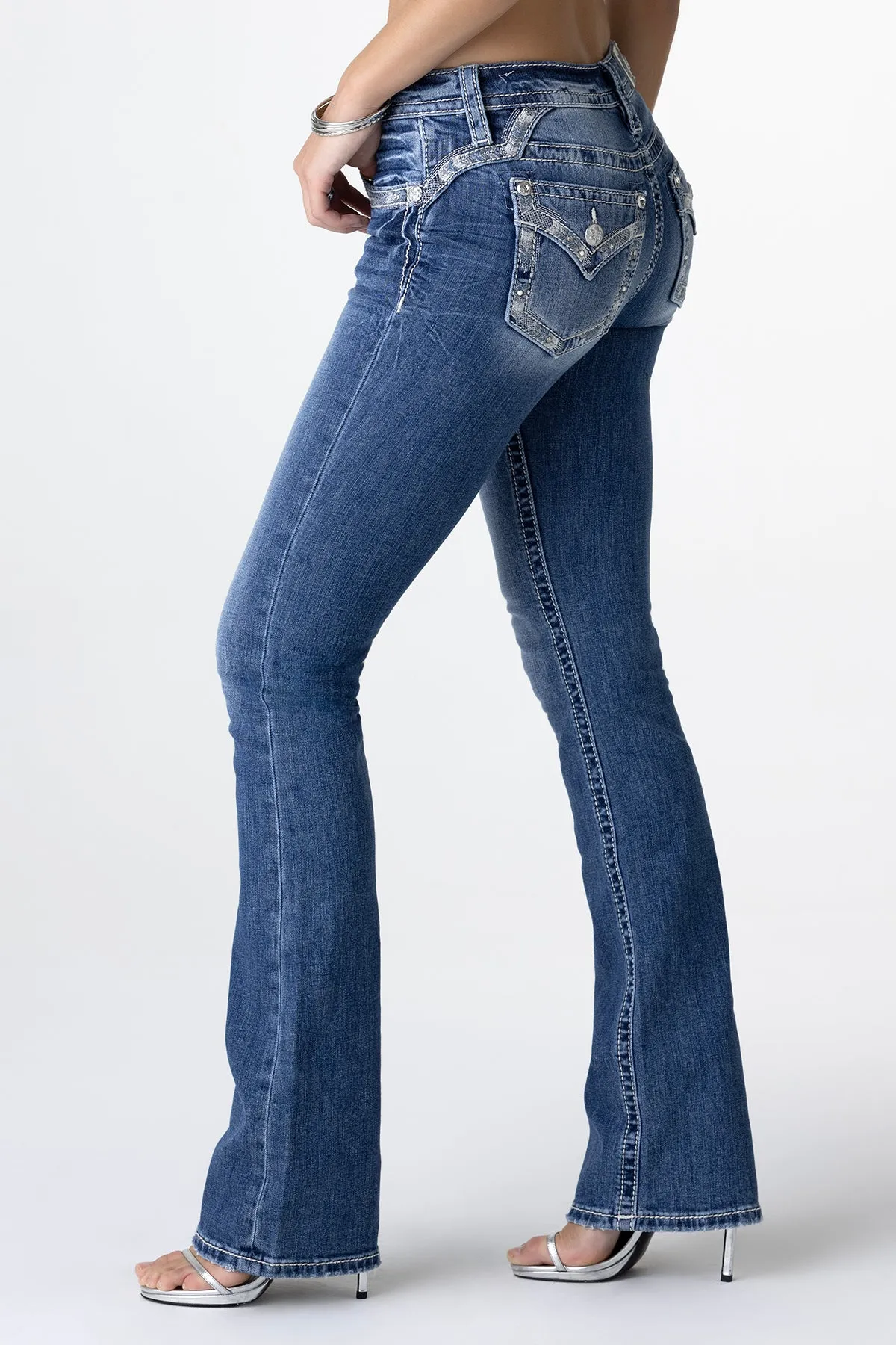 Naomi Border Bootcut Jeans sold by Miss Me product image thumbnail 3