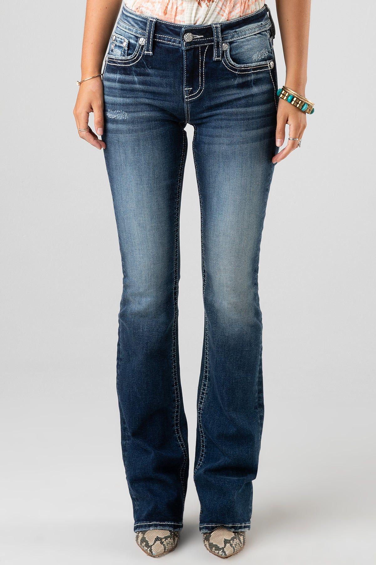 Tropical Longhorn Bootcut Jeans sold by Miss Me product image thumbnail 2