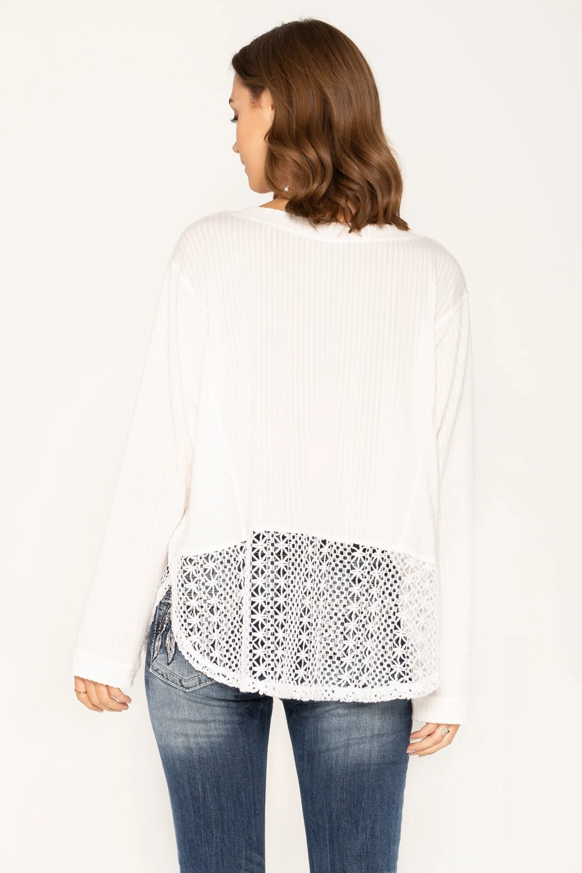Pearly White Crochet Top sold by Miss Me product image thumbnail 3