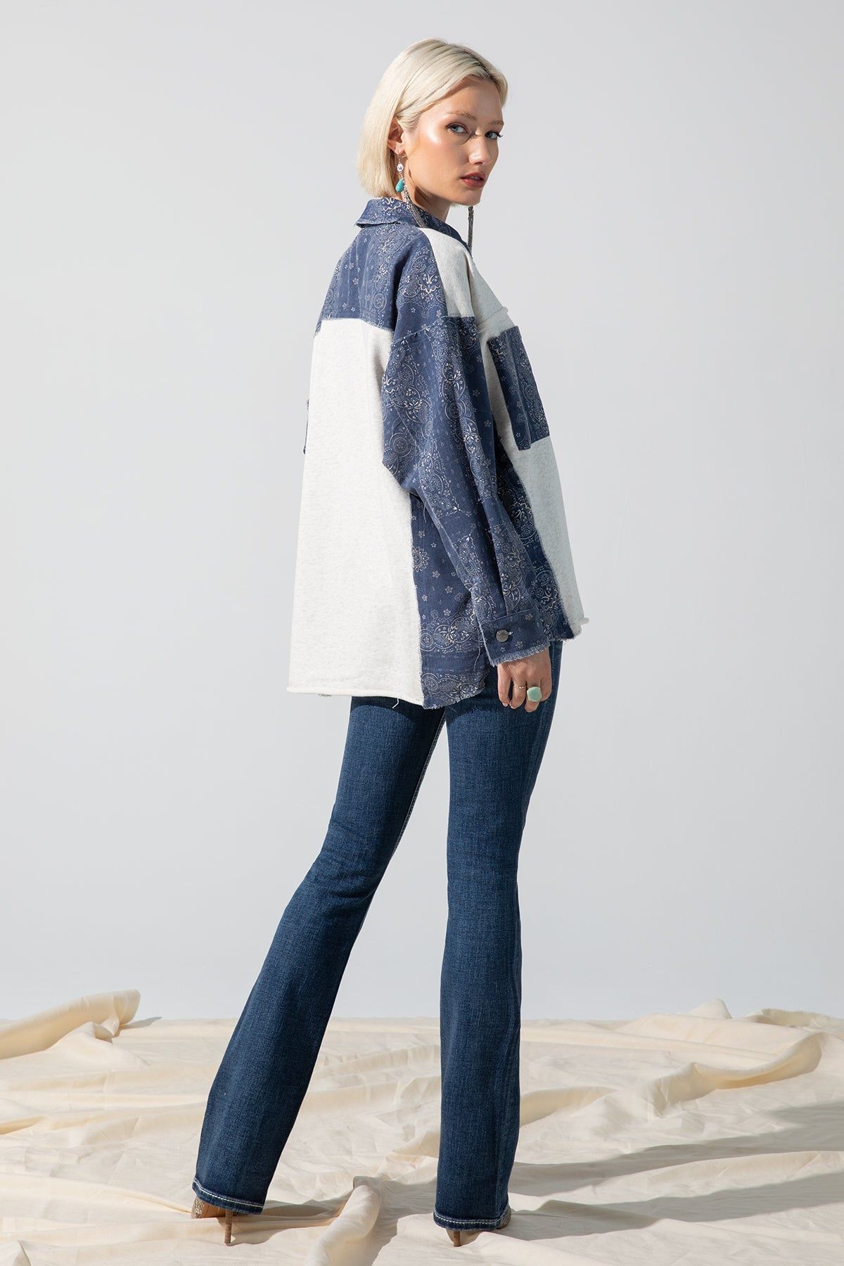 Paisley Contrasted Shacket sold by Miss Me product image thumbnail 5