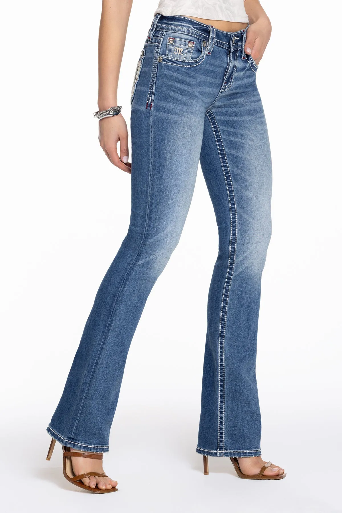 Maven Logo Bootcut Jeans sold by Miss Me product image thumbnail 4