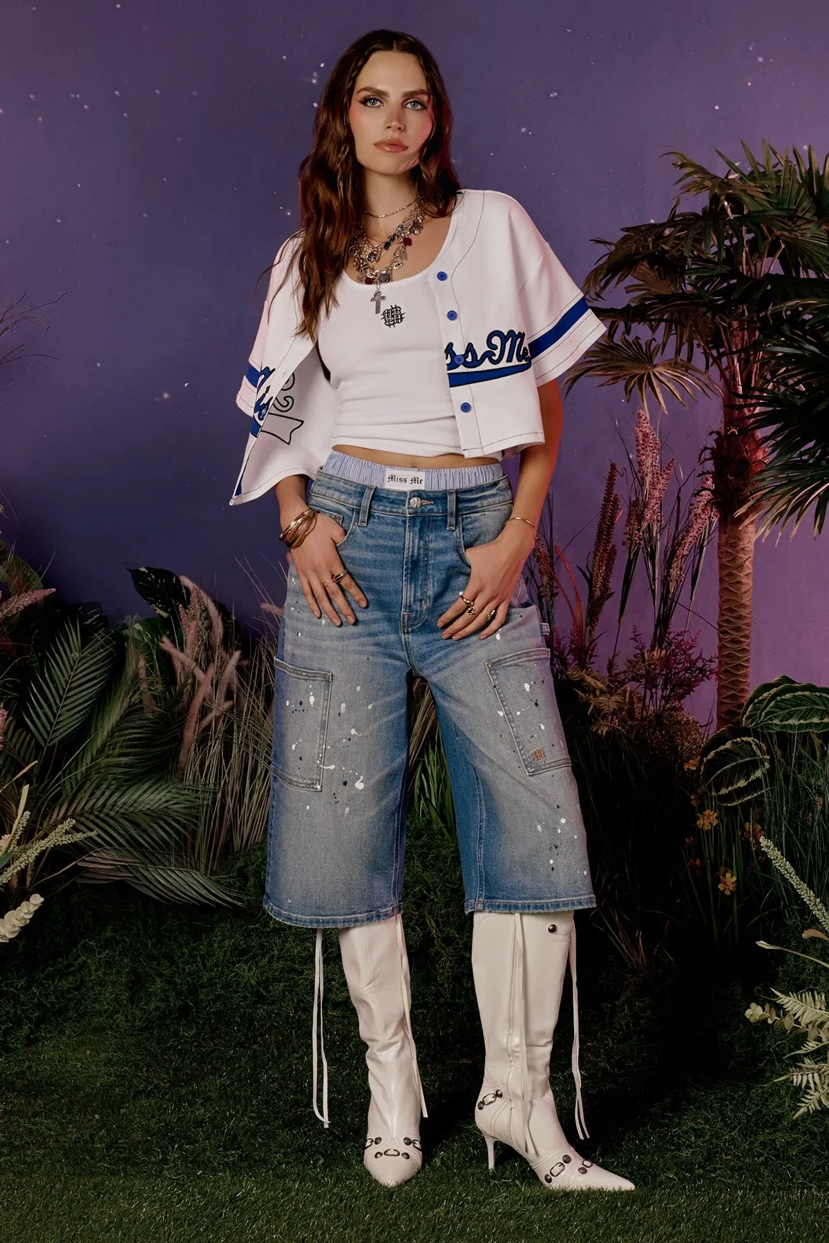 Logan Baggy Jorts sold by Miss Me