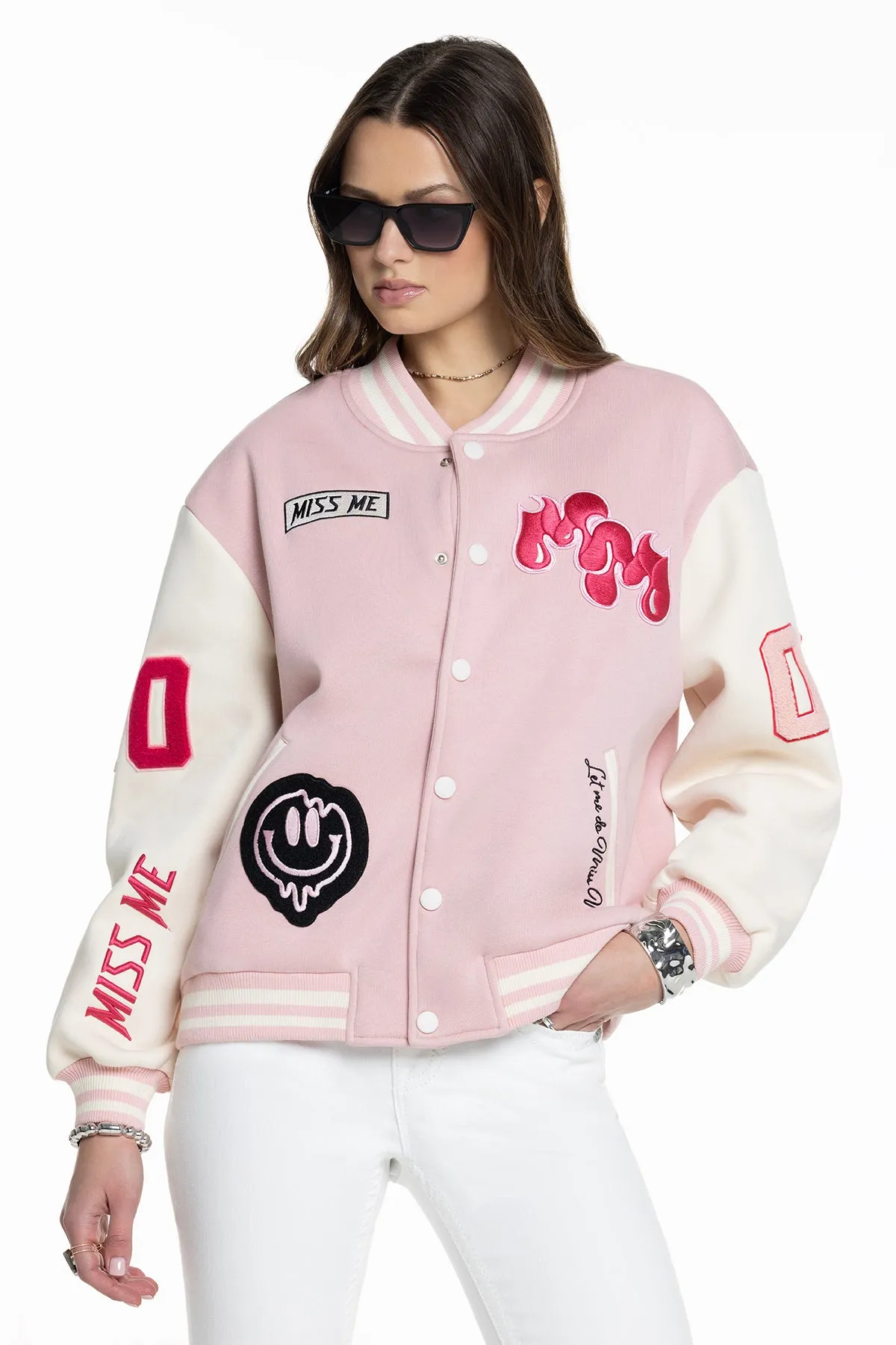 Love Crew Varsity Jacket sold by Miss Me