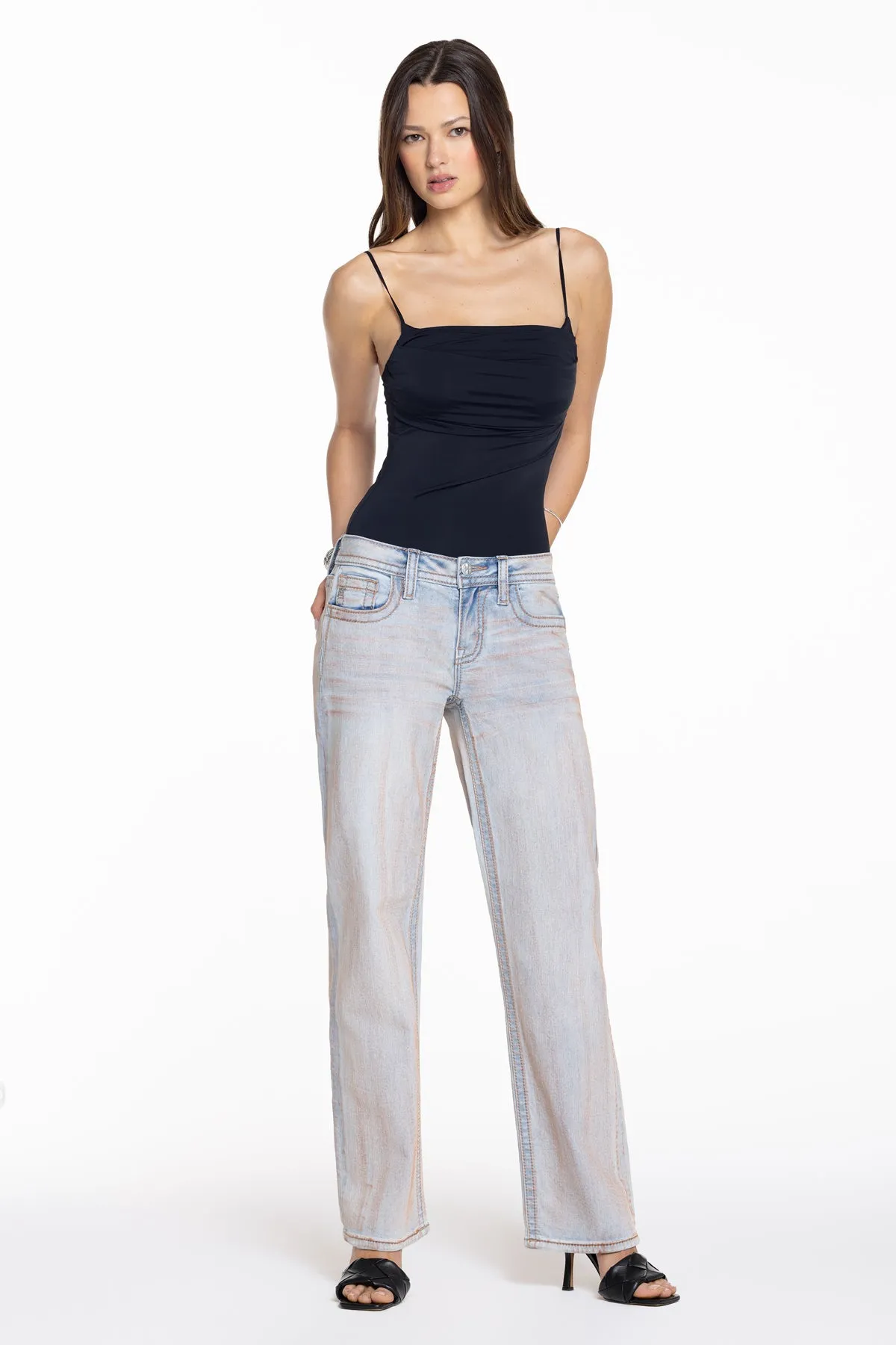 Scarlett Low Rise Slim Wide Jeans sold by Miss Me product image thumbnail 5