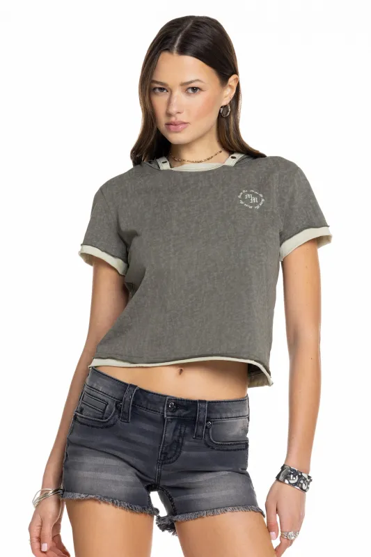 Lively Hoodie Tee sold by Miss Me