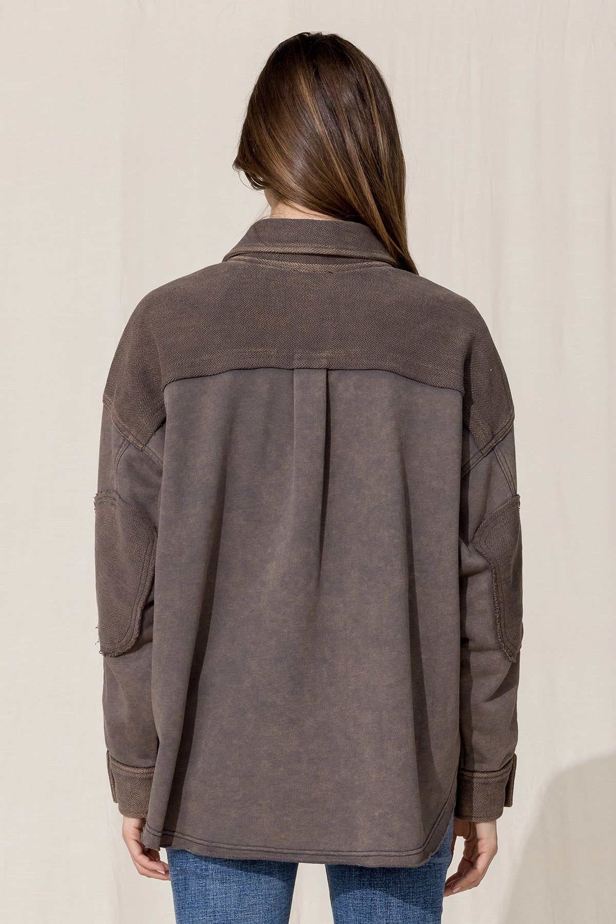 Mixed Media Shacket sold by Miss Me product image thumbnail 3