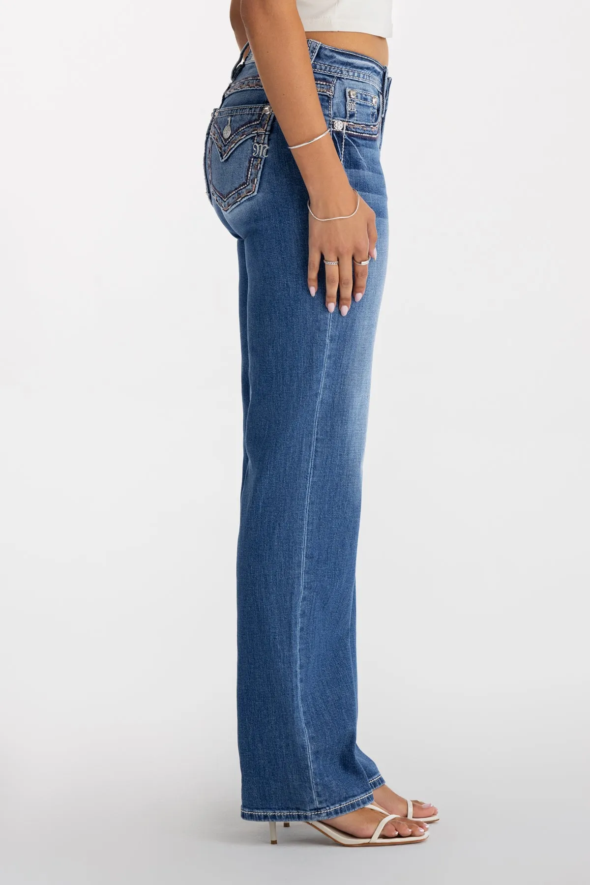 Sia Stitched Slim Wide sold by Miss Me product image thumbnail 5