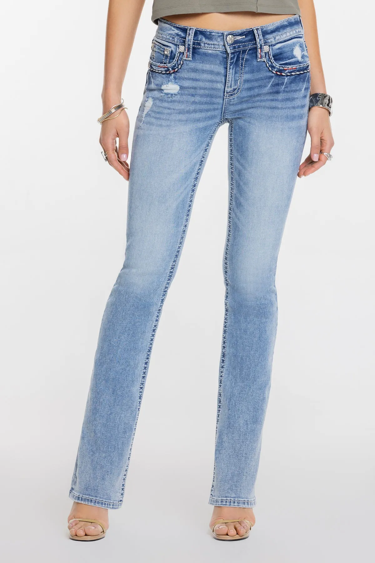 Monroe Stitched Bootcut Jeans sold by Miss Me