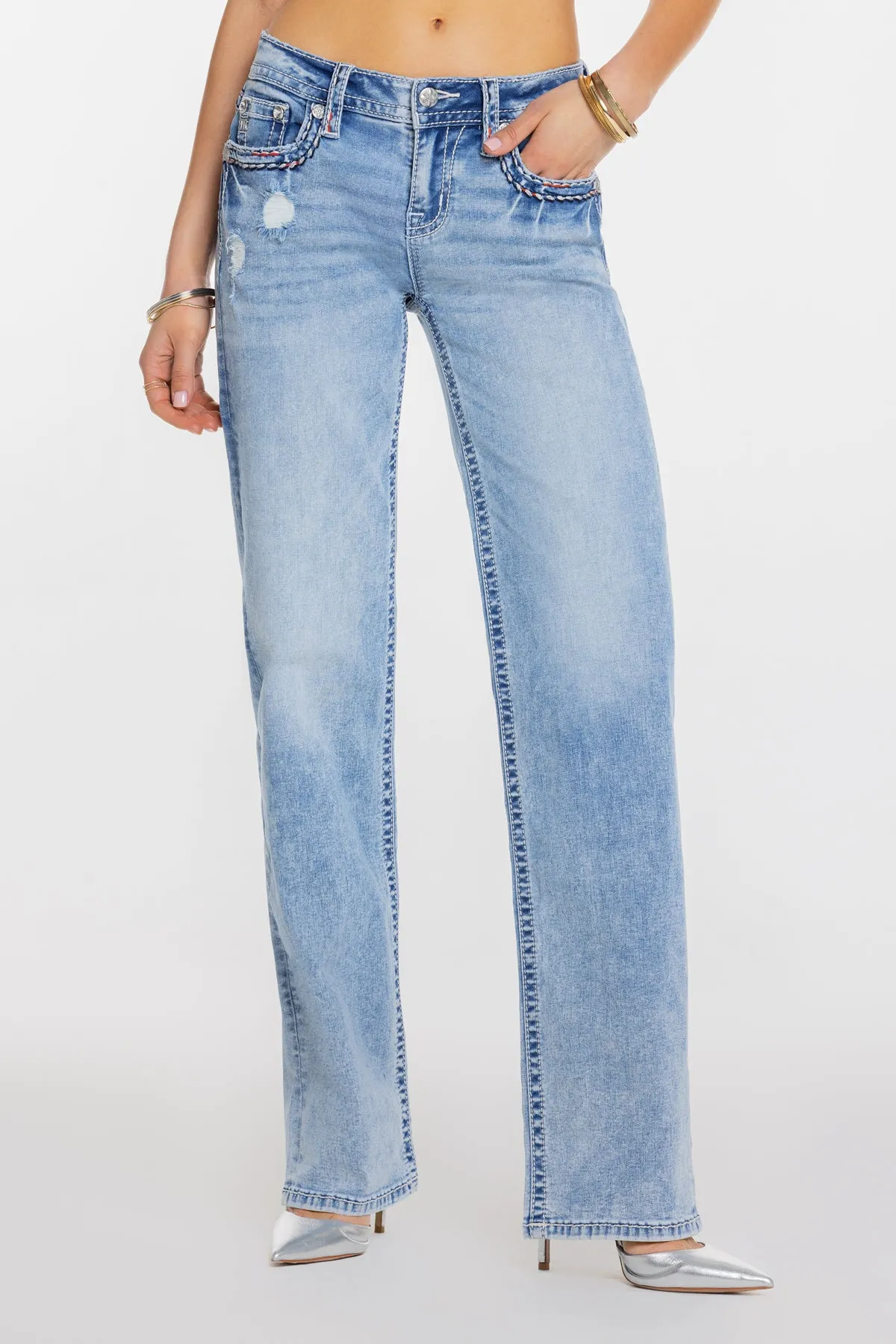 Monroe Stitched Slim Wide sold by Miss Me