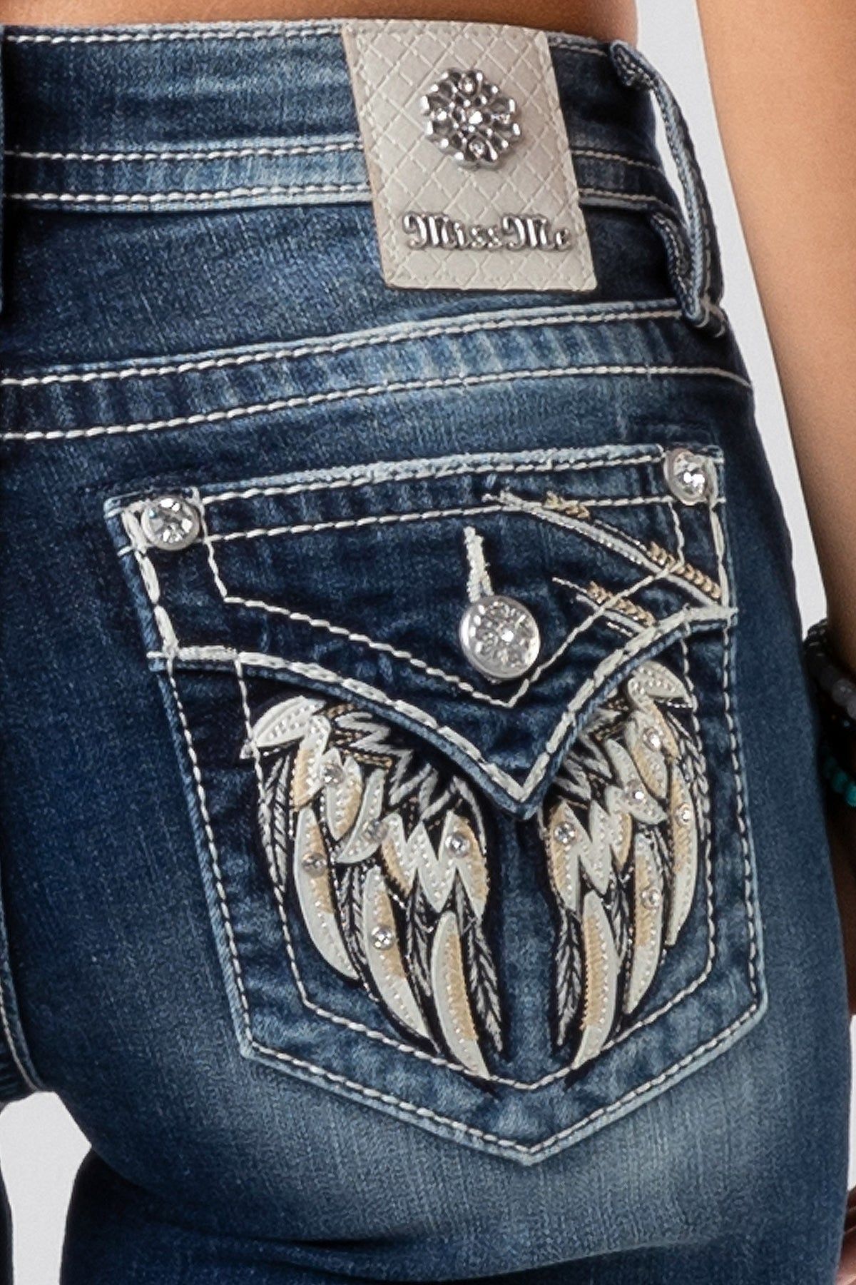 Blinged Winged Bootcut Jeans sold by Miss Me product image thumbnail 7