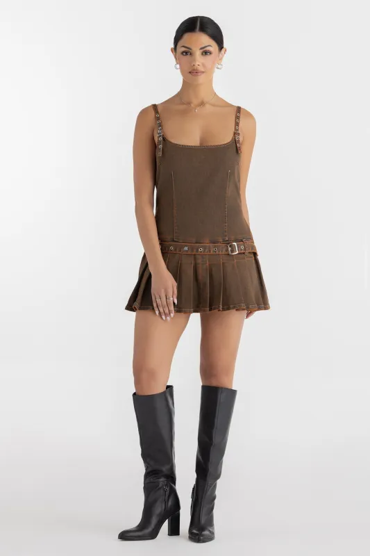 Paula Pleated Dress sold by Miss Me