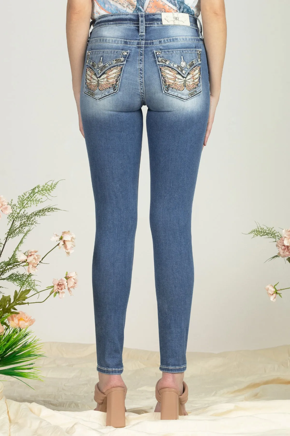 Vibrant Winged Skinny Jeans sold by Miss Me product image thumbnail 5