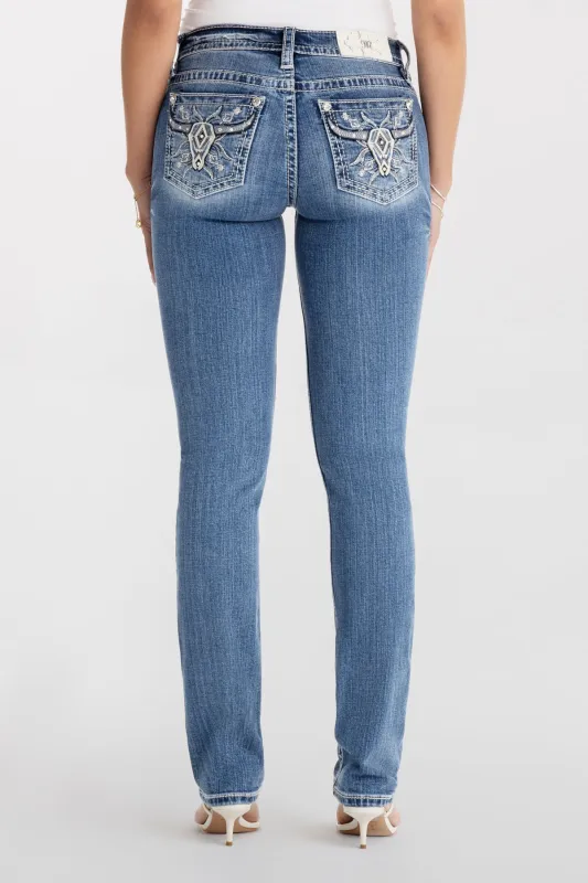 Nelle Longhorn Straight Jeans sold by Miss Me