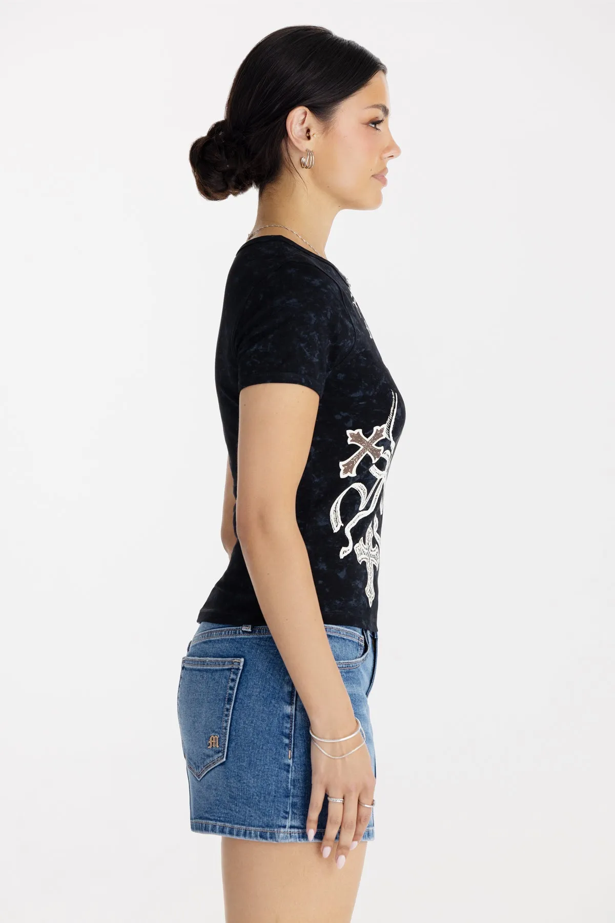 Jade Ribbon Tee sold by Miss Me product image thumbnail 3