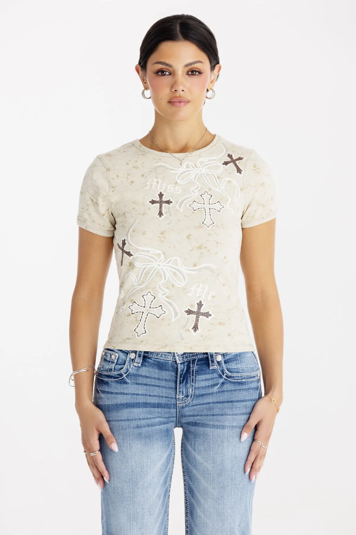 Jade Ribbon Tee sold by Miss Me product image thumbnail 2