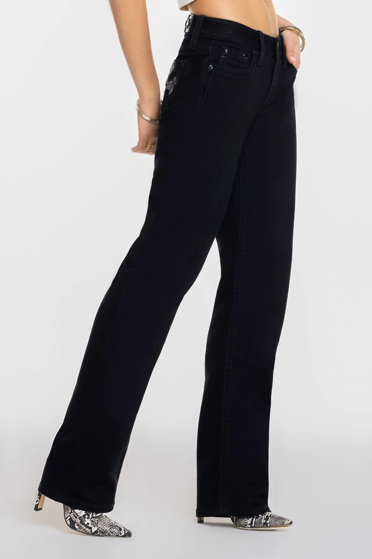 Rebel With A Cross Slim Wide sold by Miss Me product image thumbnail 4