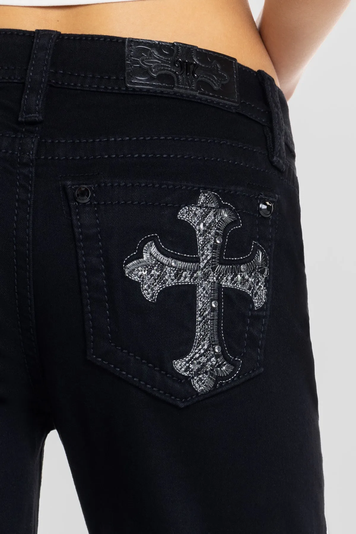 Rebel With A Cross Slim Wide sold by Miss Me