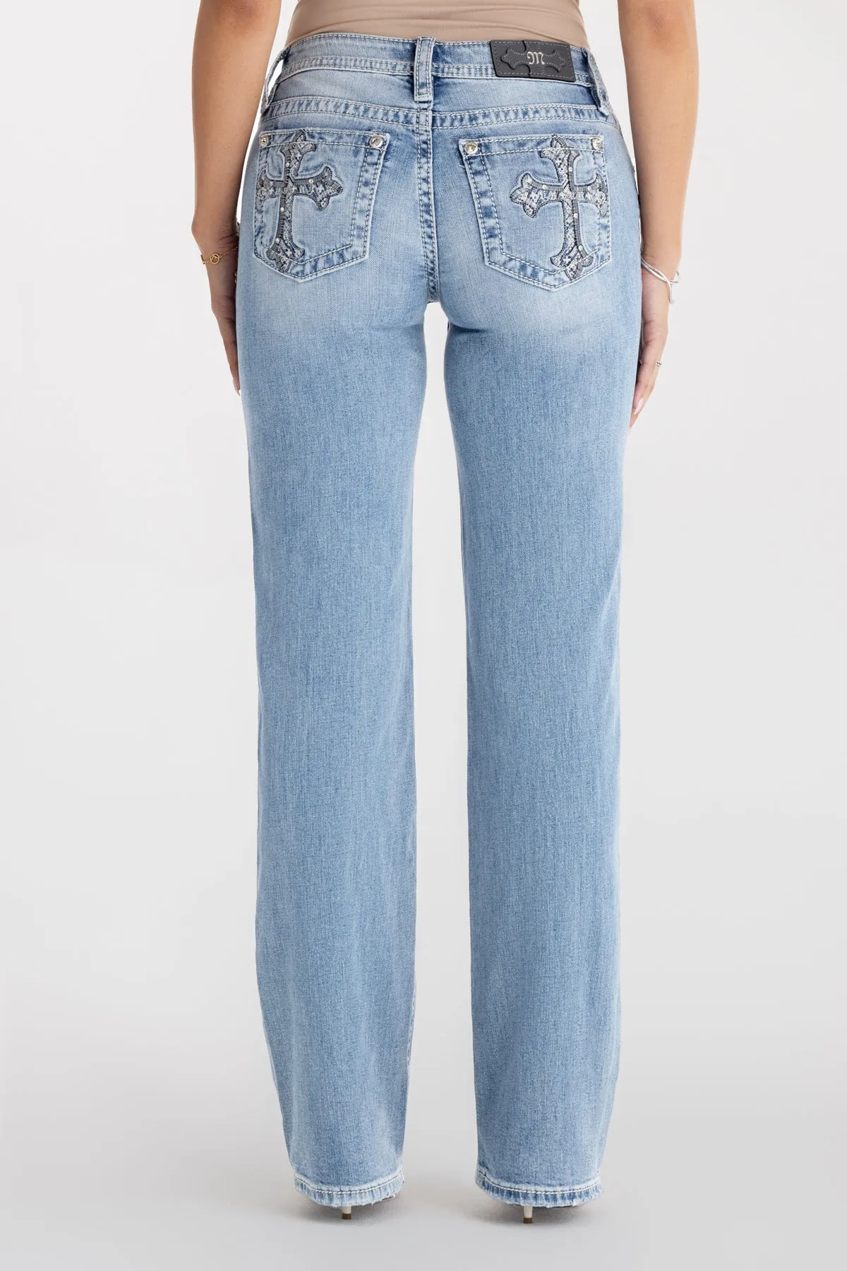 Rebel With A Cross Slim Wide sold by Miss Me