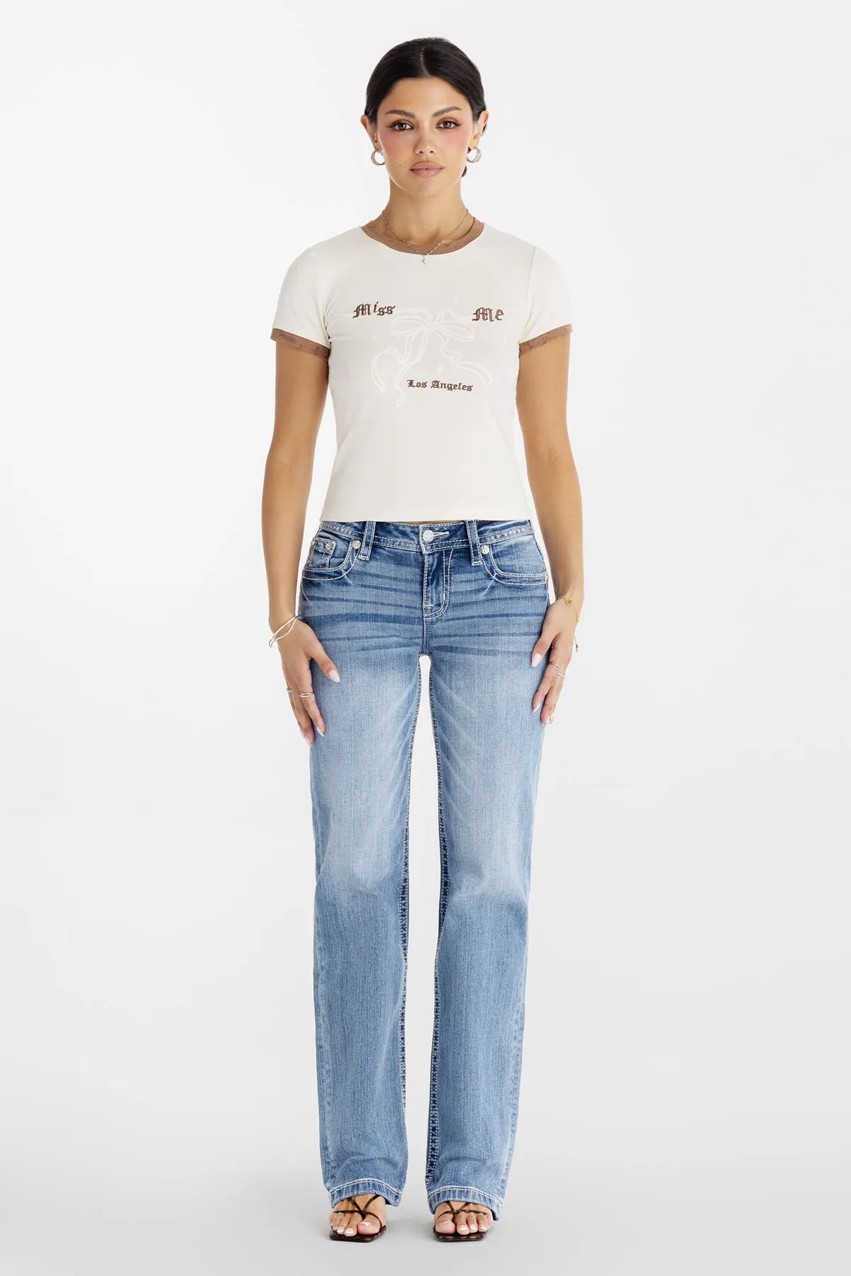 Soleil Ribbon Tee sold by Miss Me product image thumbnail 3