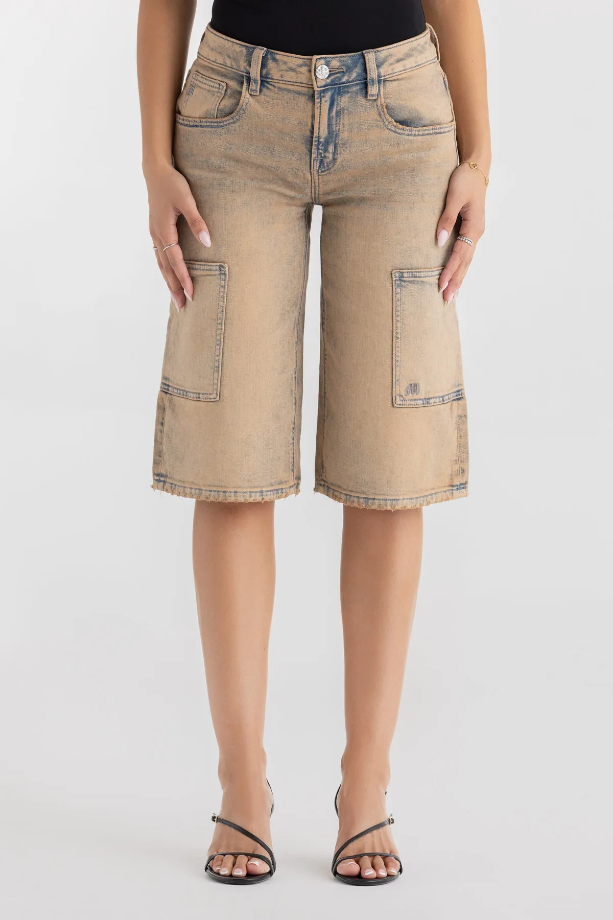 Mila Cargo Jorts sold by Miss Me