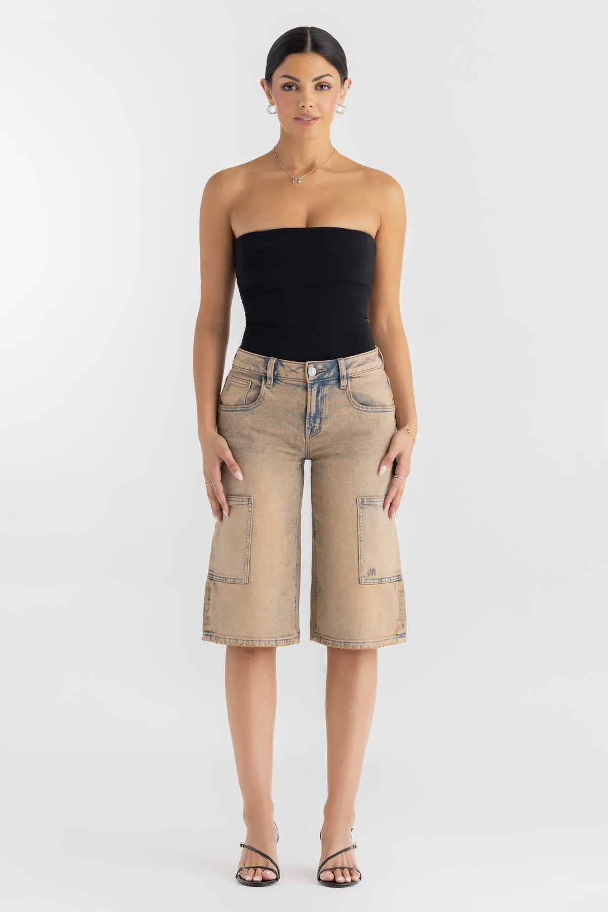 Mila Cargo Jorts sold by Miss Me product image thumbnail 5
