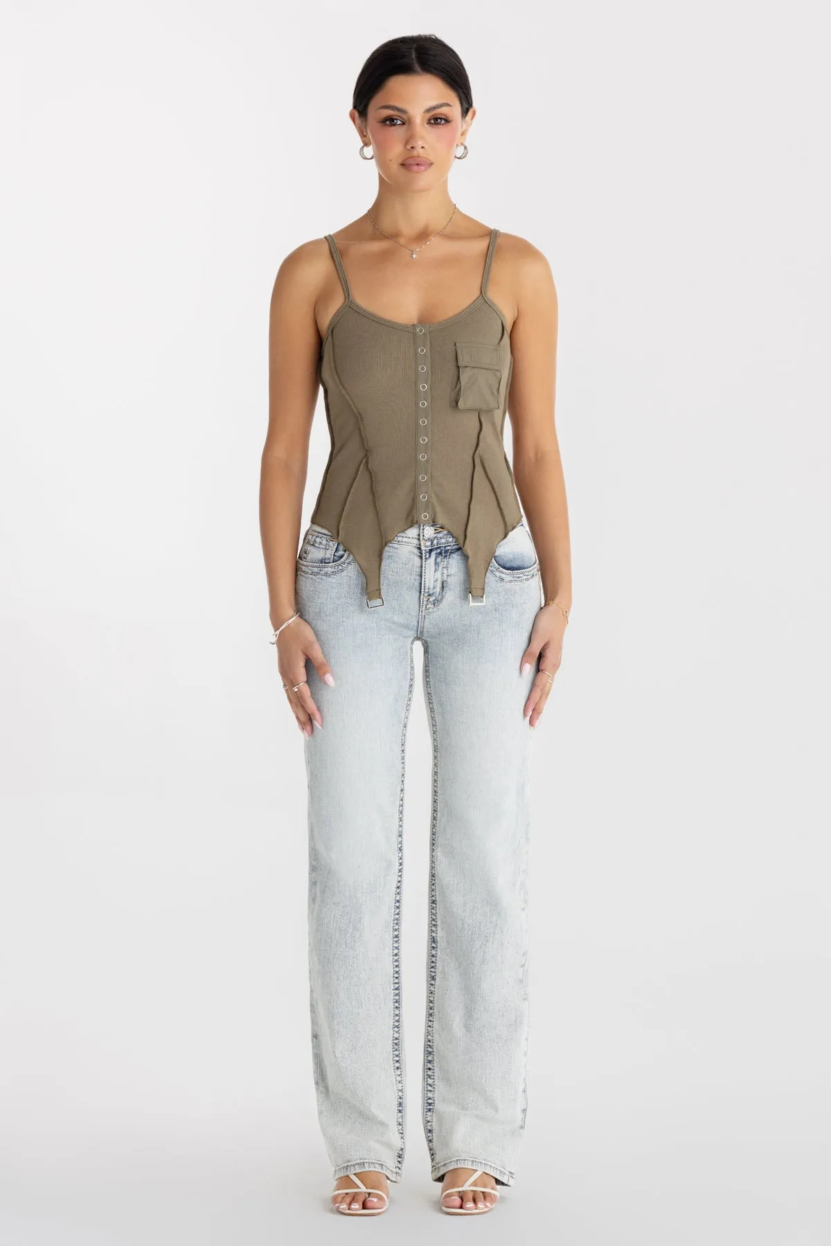 Aliyah Low Rise Slim Wide sold by Miss Me product image thumbnail 5