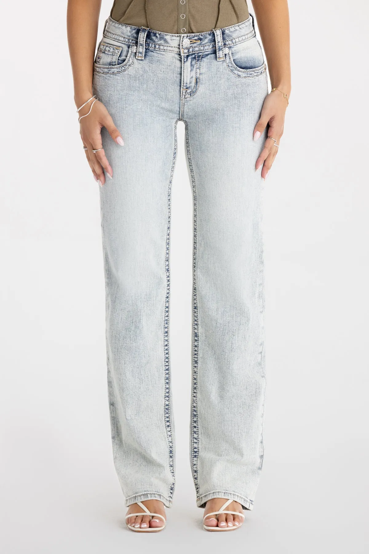 Aliyah Low Rise Slim Wide sold by Miss Me