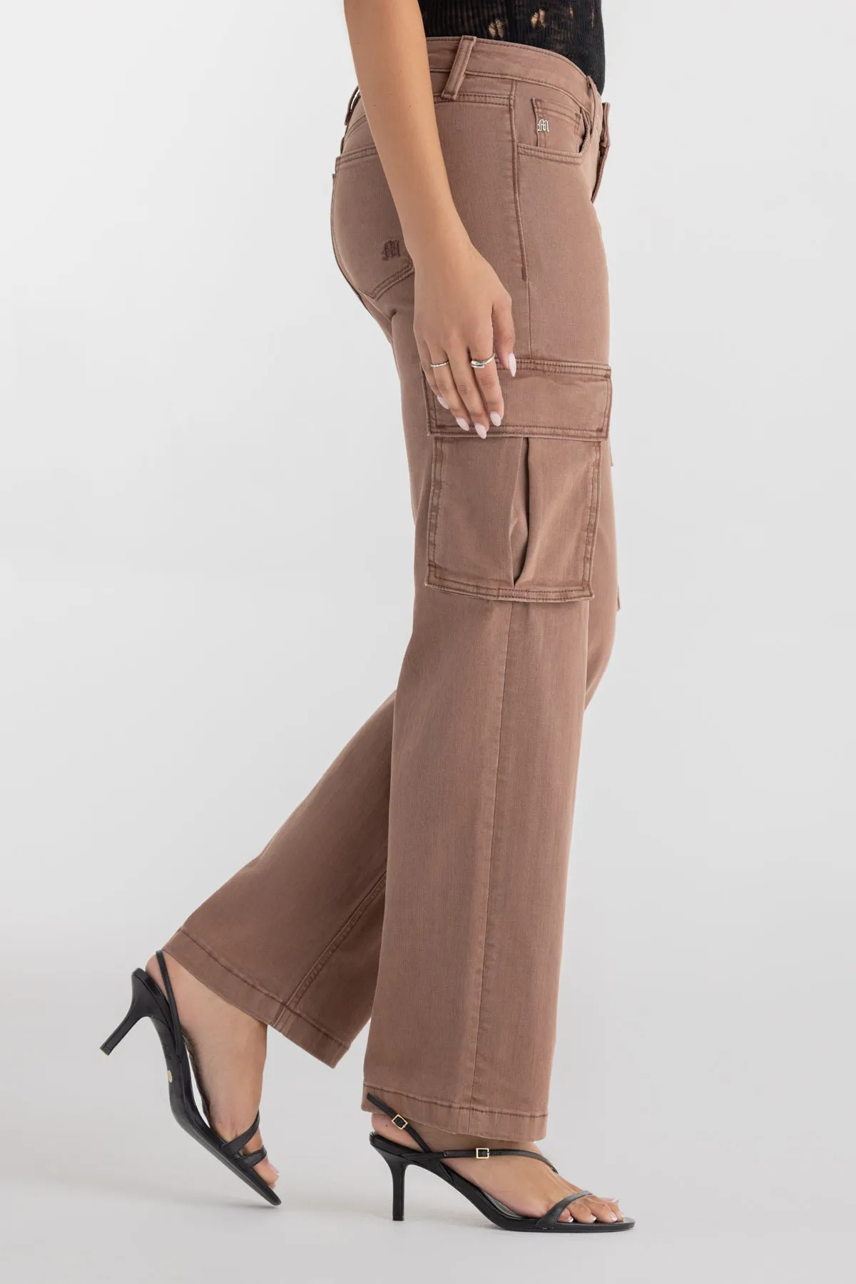 Fawn Low Rise Cargo Slim Wide sold by Miss Me product image thumbnail 5