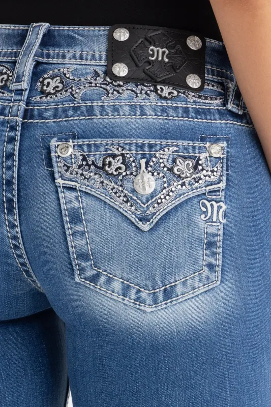 Solene Fleur Bootcut Jeans sold by Miss Me