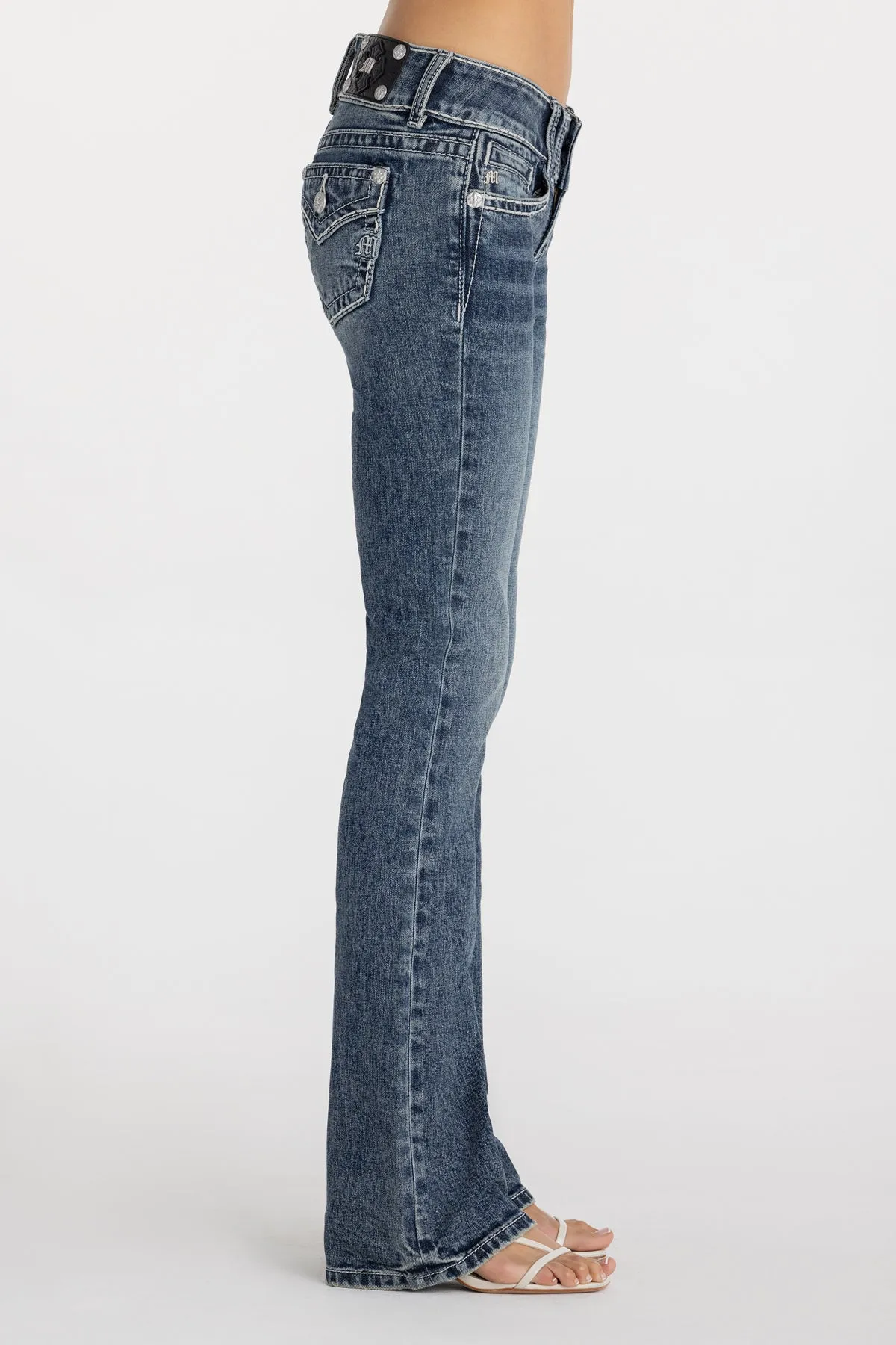 Sabrina Stitched Low Rise Bootcut Jeans sold by Miss Me product image thumbnail 5