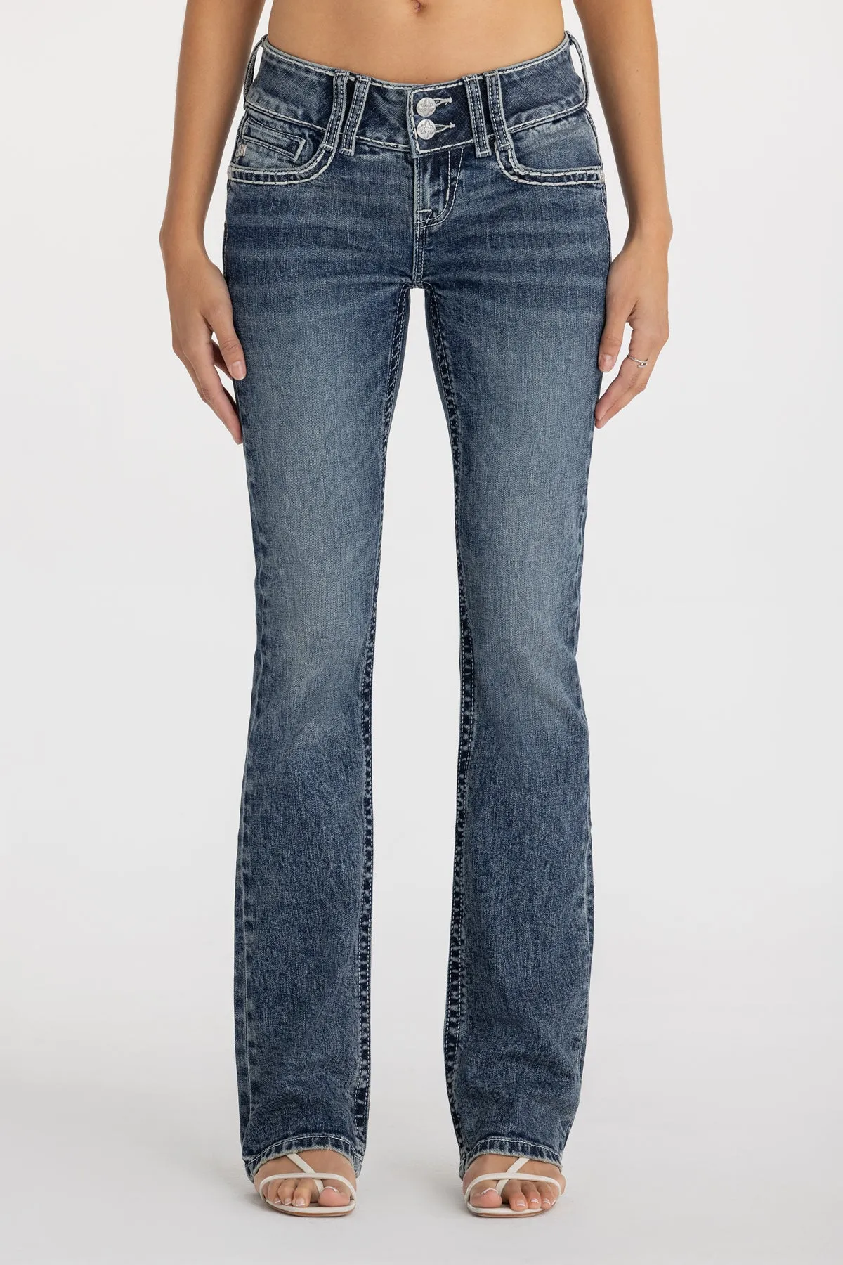 Sabrina Stitched Low Rise Bootcut Jeans sold by Miss Me product image thumbnail 3