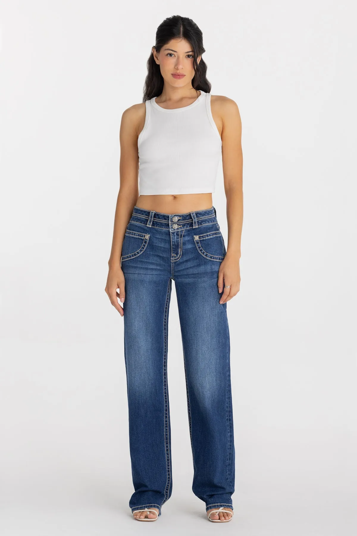 Nila Double Waist Slim Wide sold by Miss Me product image thumbnail 3